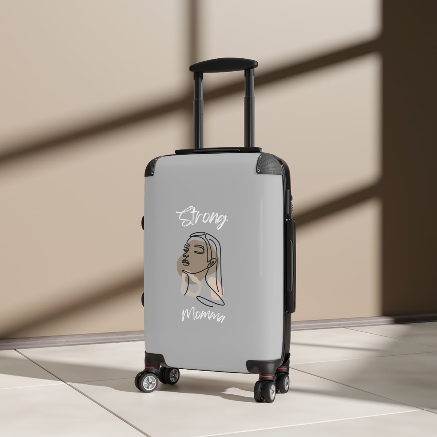 Strong Momma (WL) Luggage Bags LIGHT GREY