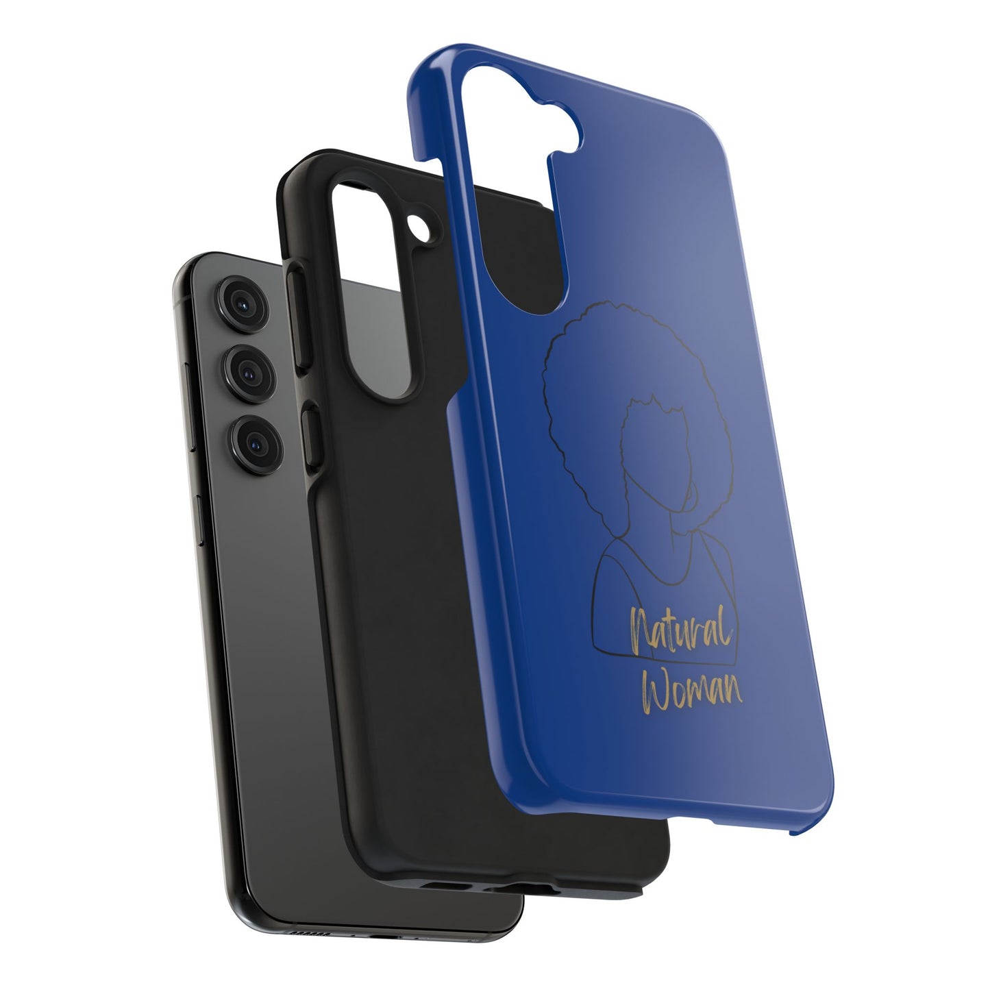 Natural Woman Afro (BL)Tough Phone Cases DARK BLUE