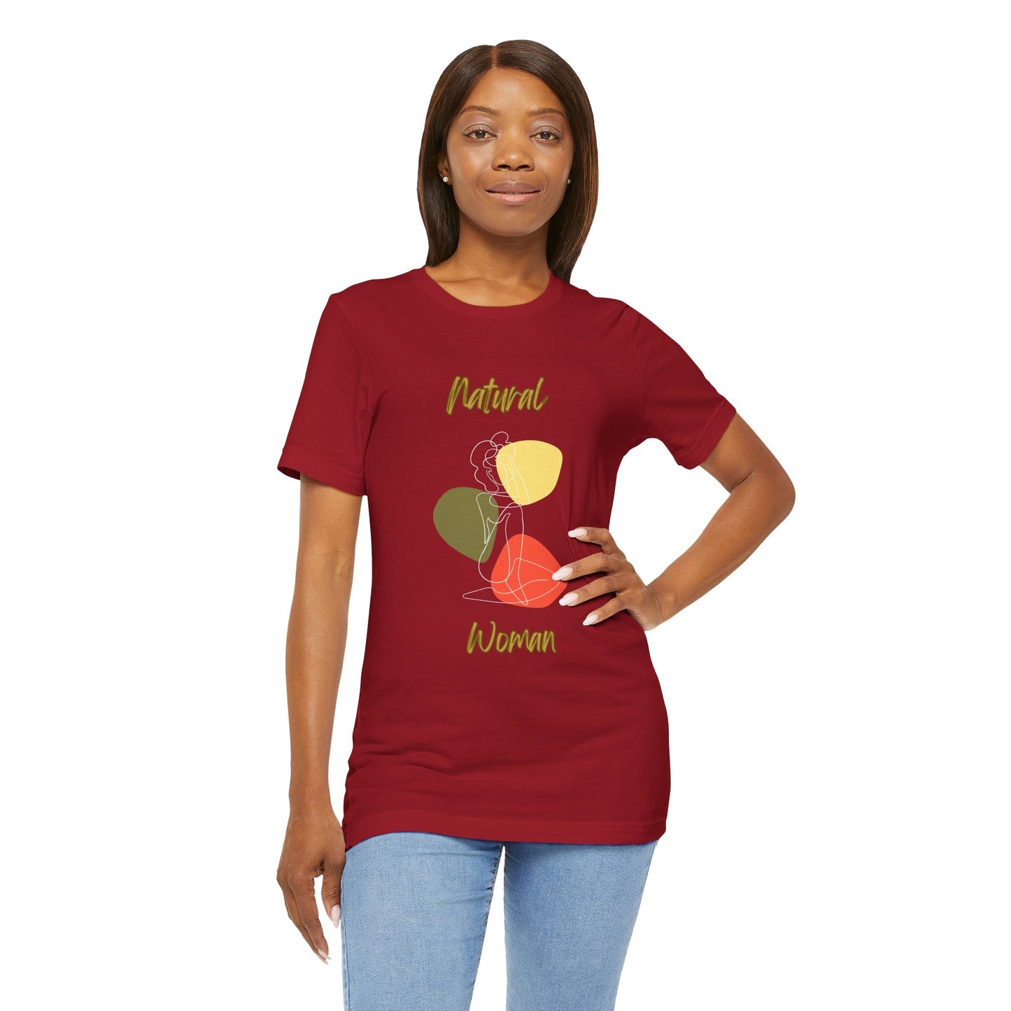 Natural Woman Colorful Pose (WL) Short Sleeve T-Shirt