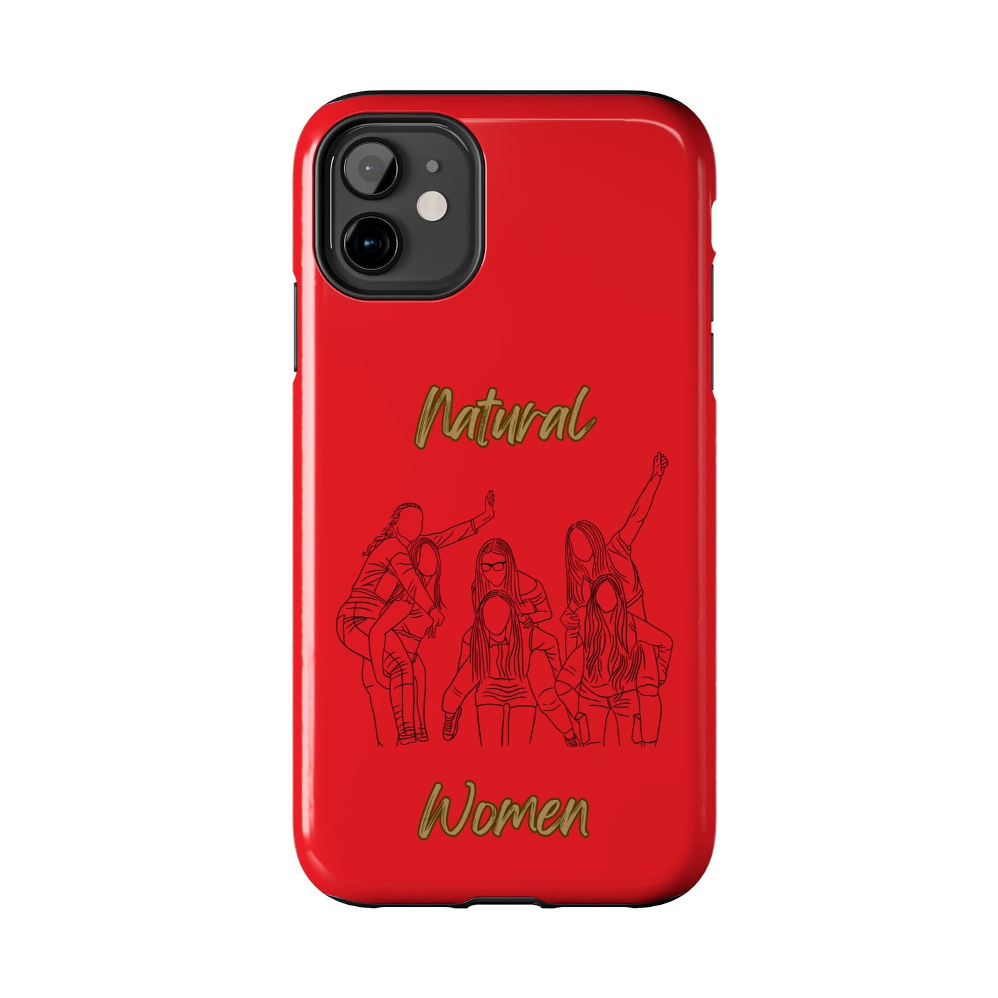 Natural Woman Piggy Back (BL)Tough Phone Cases RED