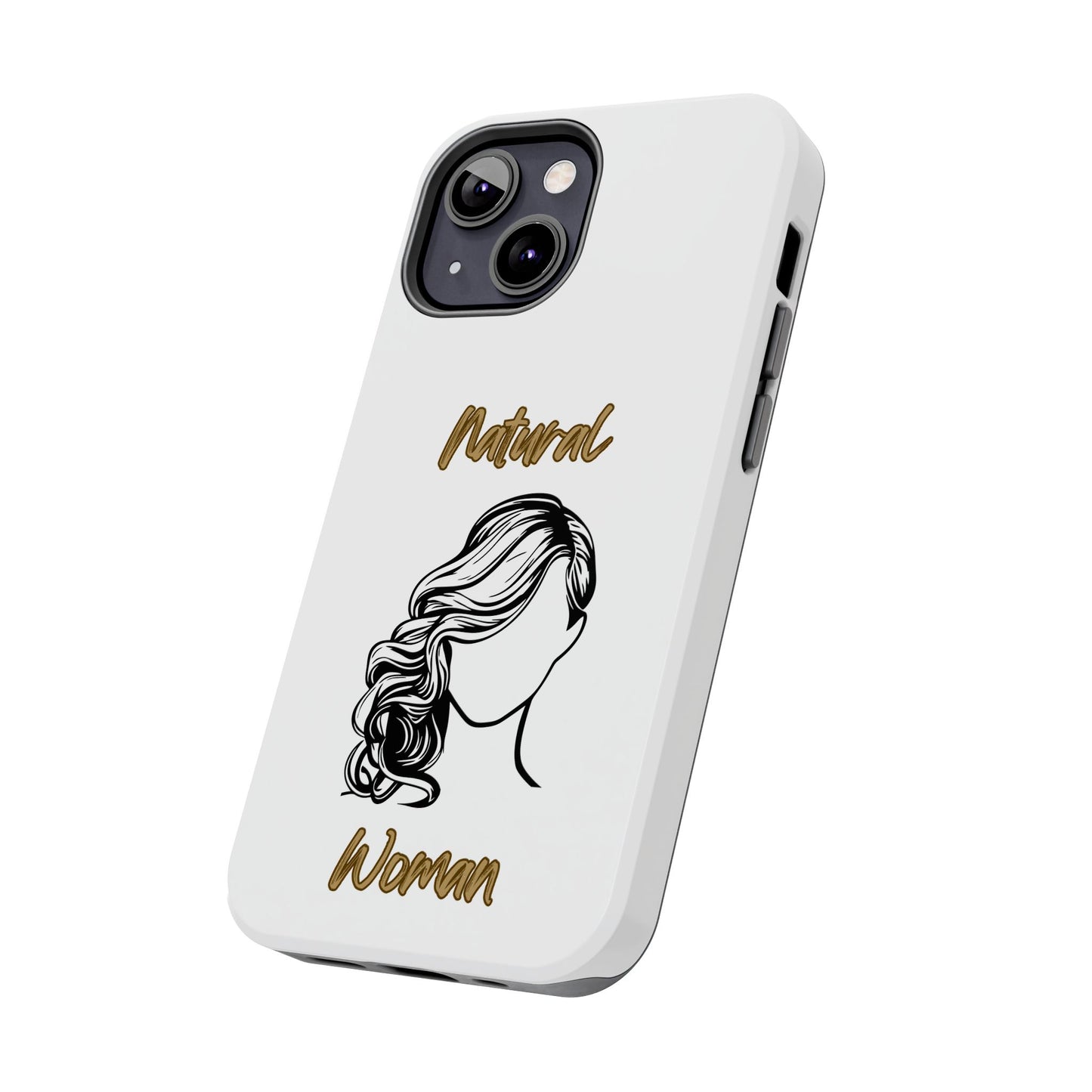 Natural Woman Long Curl (BL)Tough Phone Cases WHITE