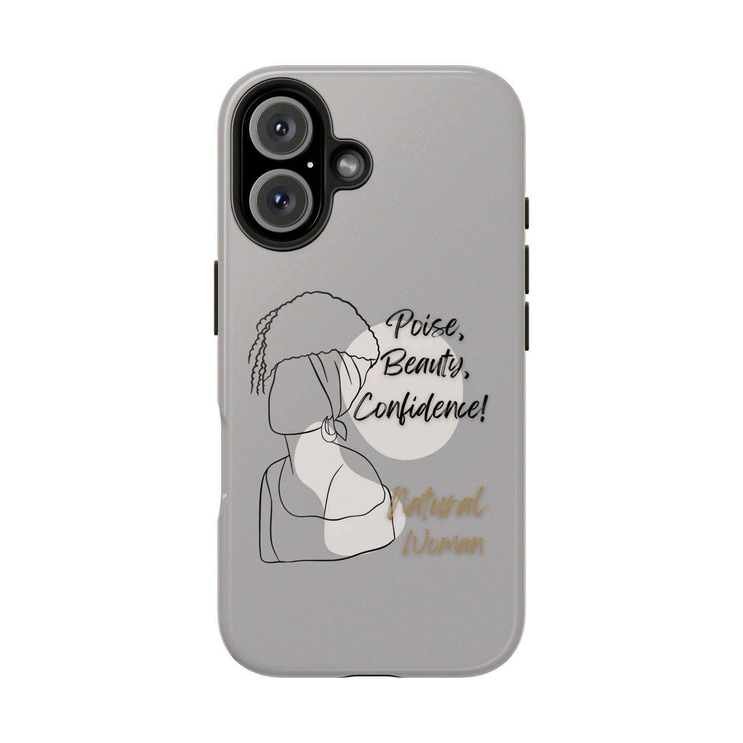 Natural woman Puff (BL)Tough Phone Cases LIGHT GREY