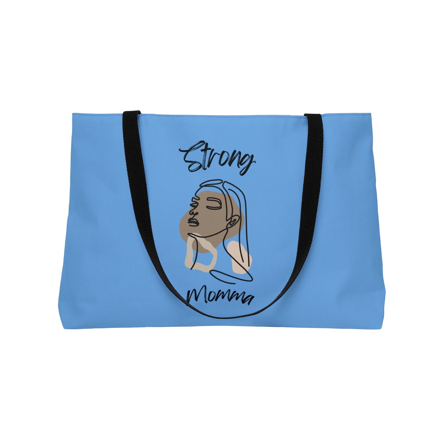 Strong Momma (BL) Weekender Tote Bag LIGHT BLUE