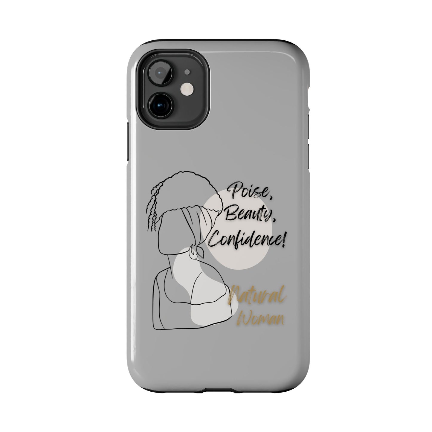 Natural woman Puff (BL)Tough Phone Cases LIGHT GREY