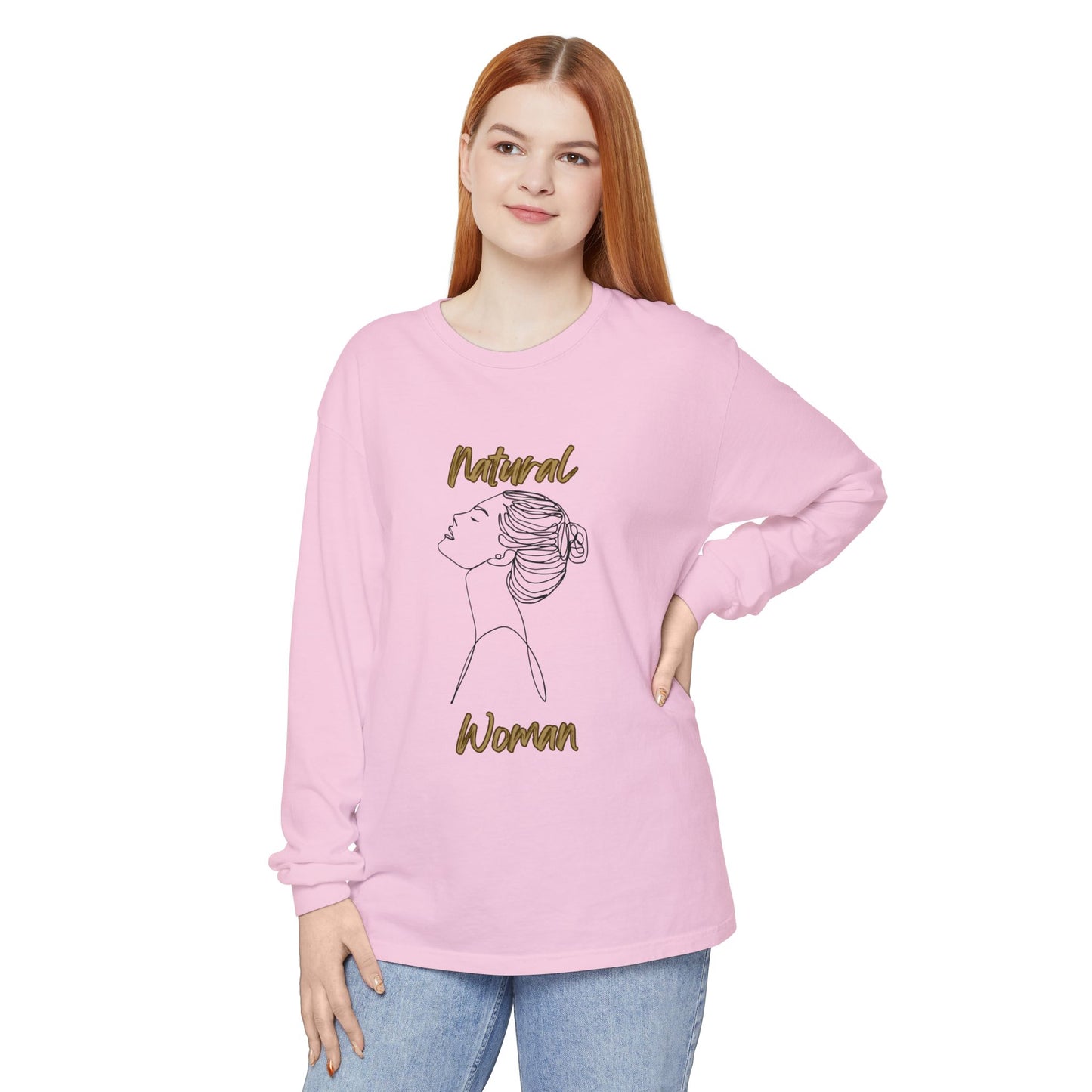 Natural Woman Wet Bun (BL) Long Sleeve T-Shirt