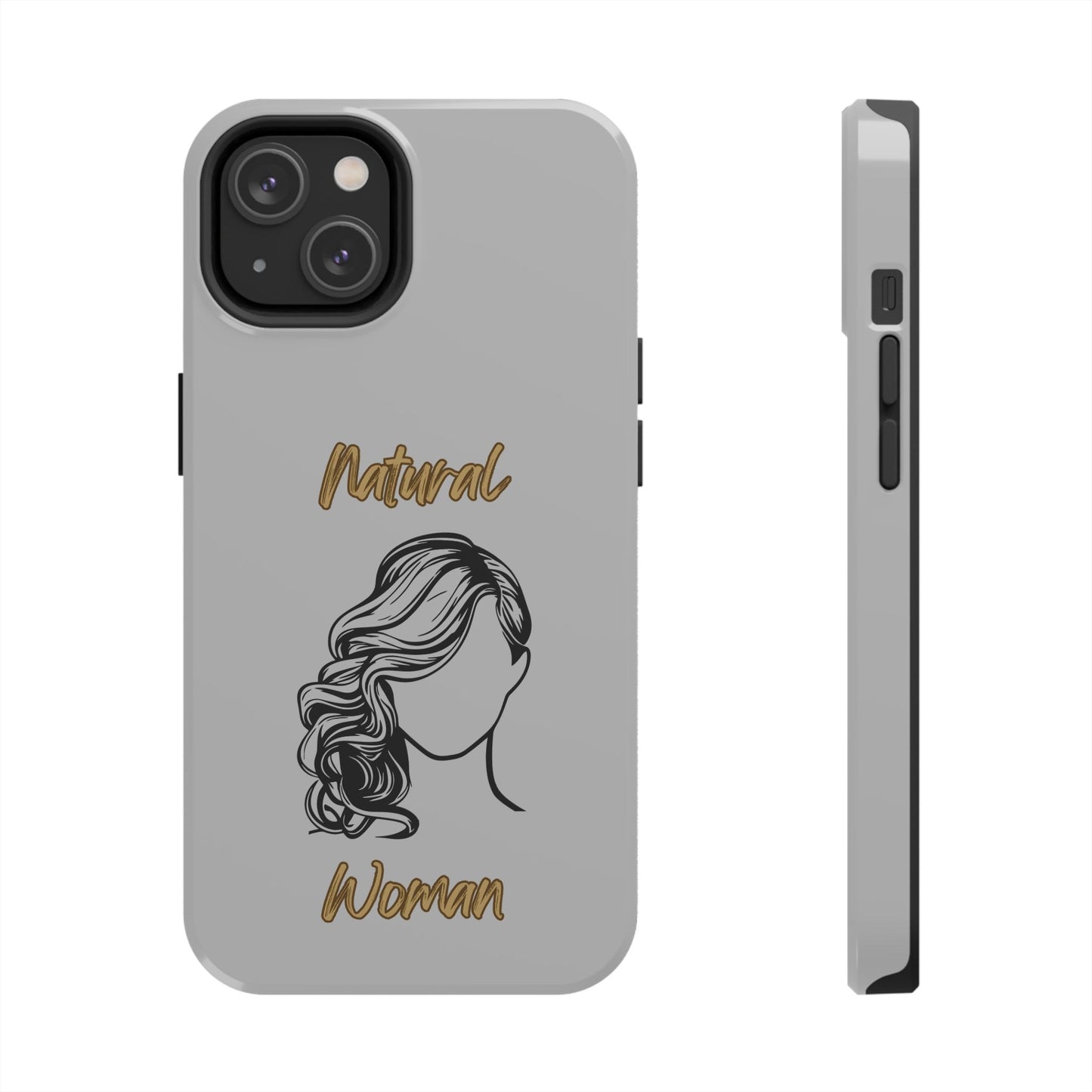 Natural Woman Long Curl (BL)Tough Phone Cases LIGHT GREY