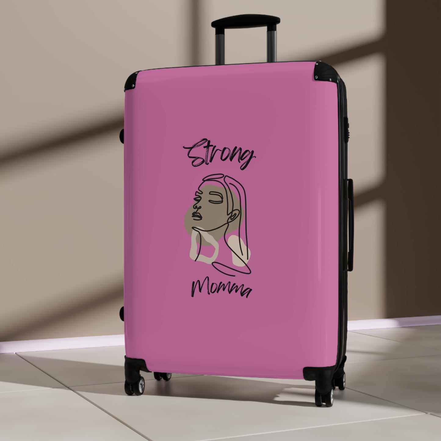 Strong Momma (BL) Luggage Bags LIGHT PINK