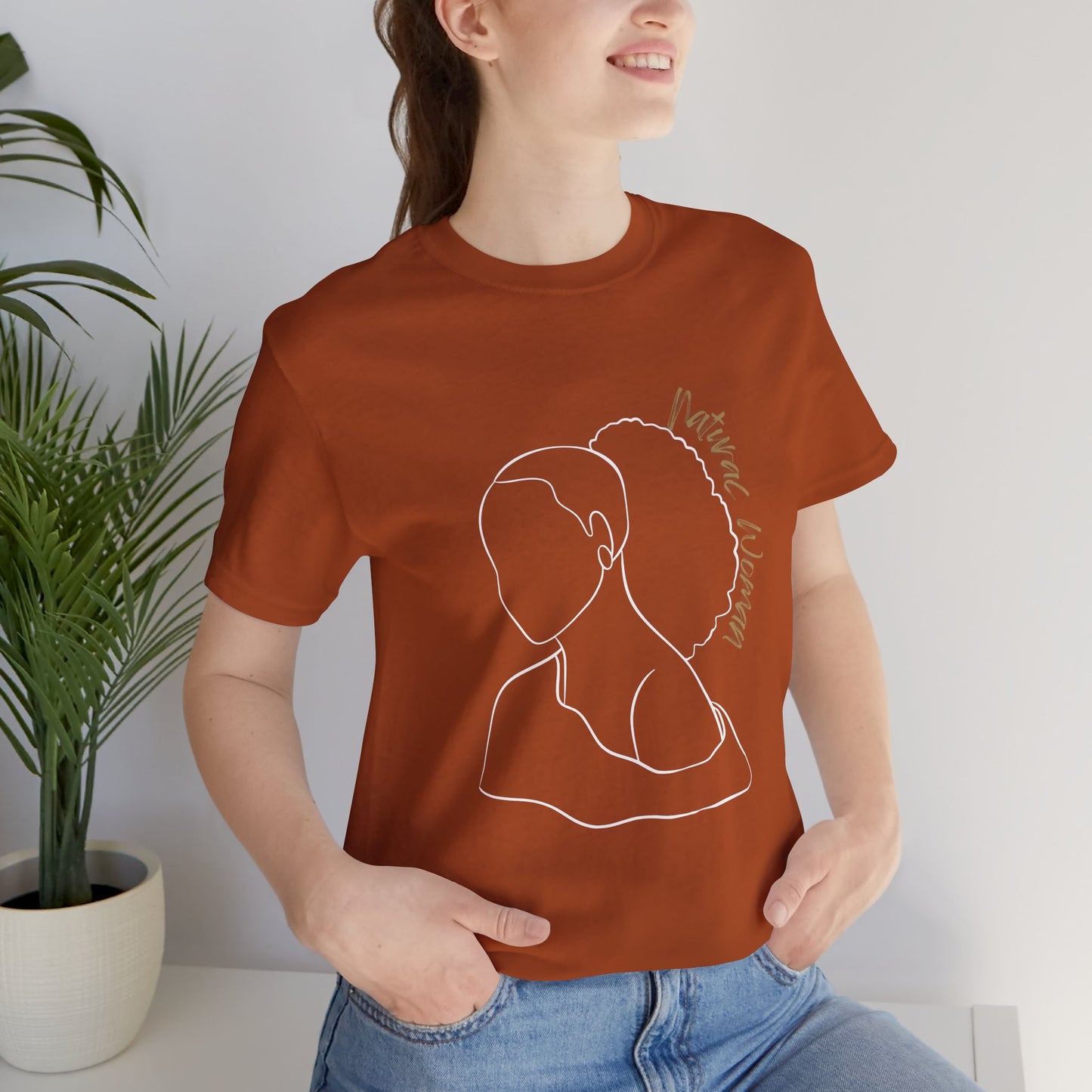 Natural Woman Behind Head Puff (WL) Short Sleeve T-Shirt