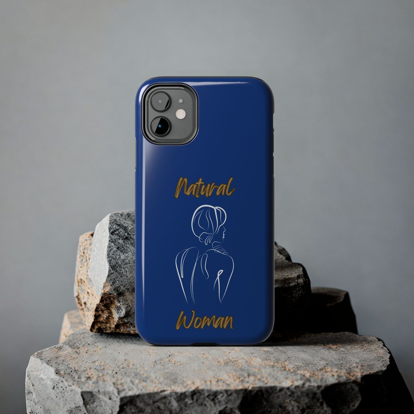Natural Woman Back (WL)Tough Phone Cases DARK BLUE