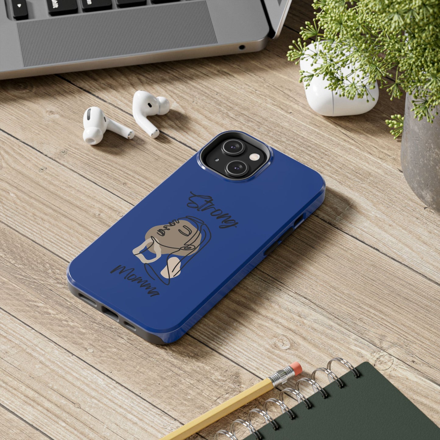 STRONG MOMMA Samsung Galaxy Tough Phone Cases (BL) Dark Blue