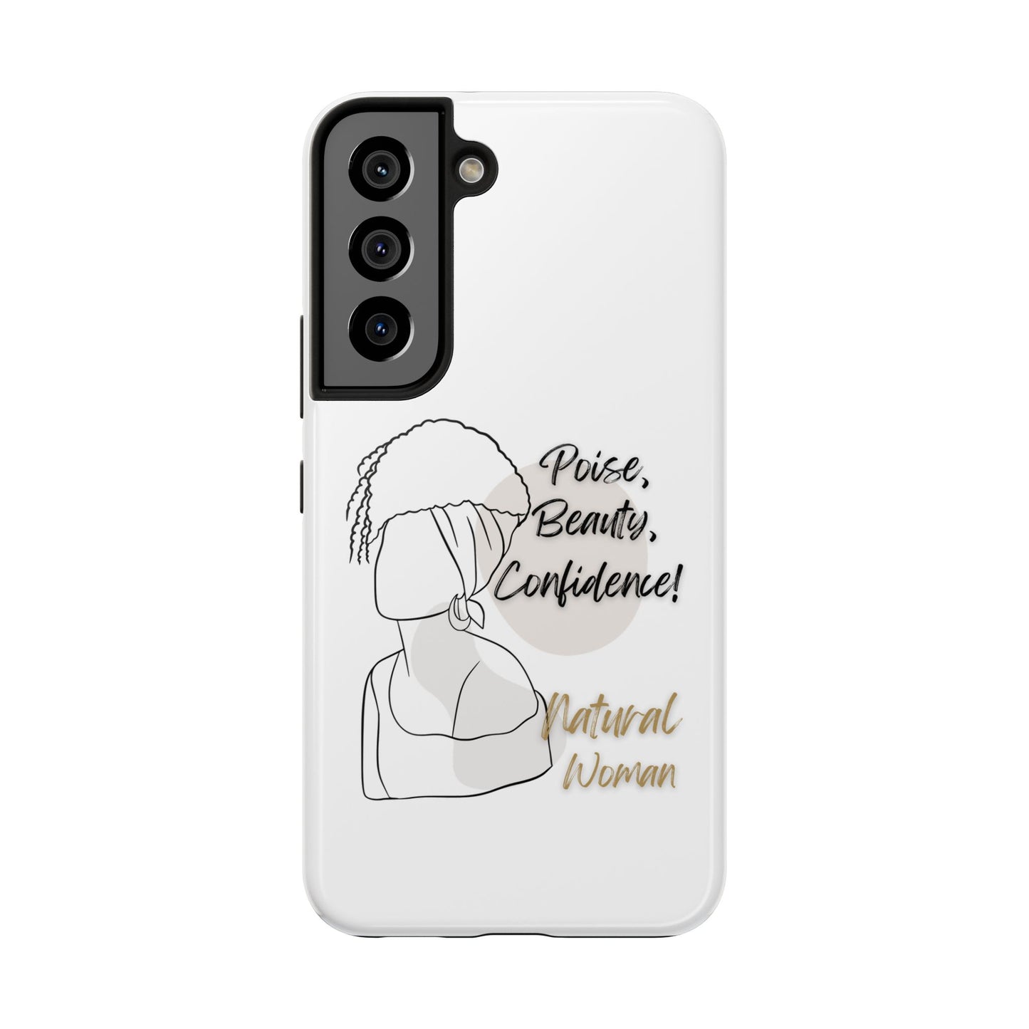 Natural woman Puff (BL)Tough Phone Cases WHITE