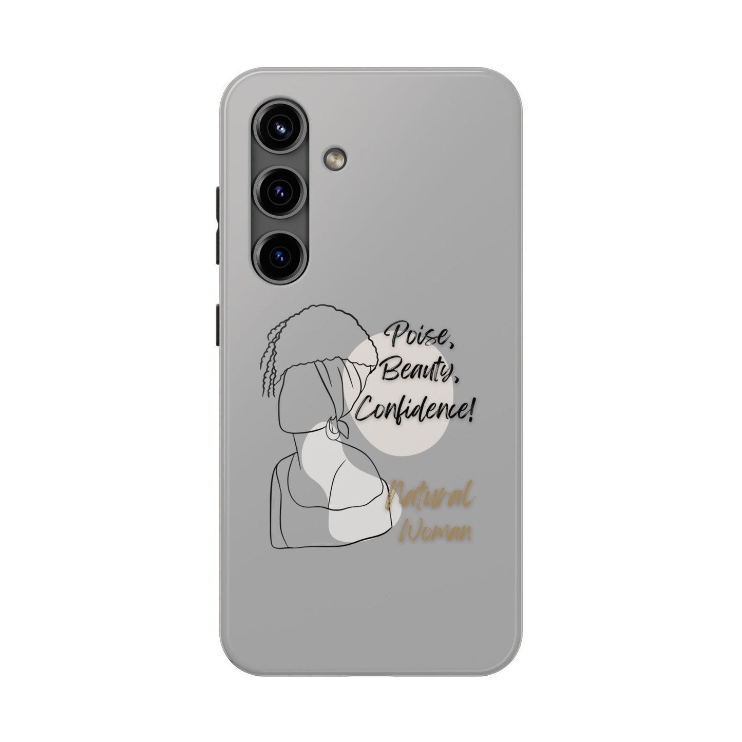 Natural woman Puff (BL)Tough Phone Cases LIGHT GREY