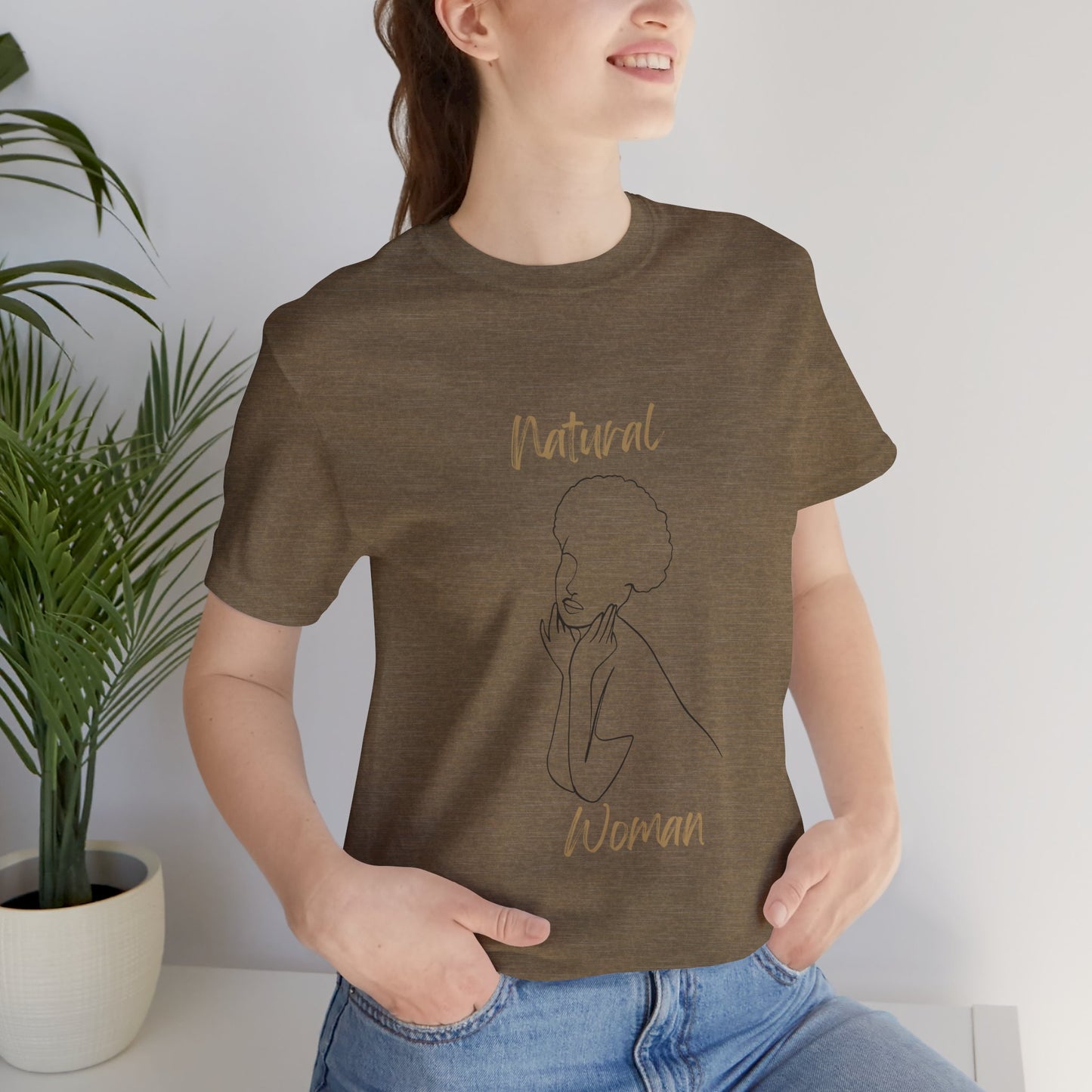 Natural Woman Cute Afro (BL) Short Sleeve T-Shirt