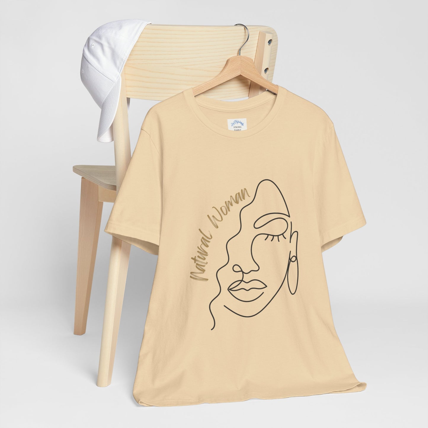 Natural Woman Half Face (BL) Short Sleeve T-Shirt