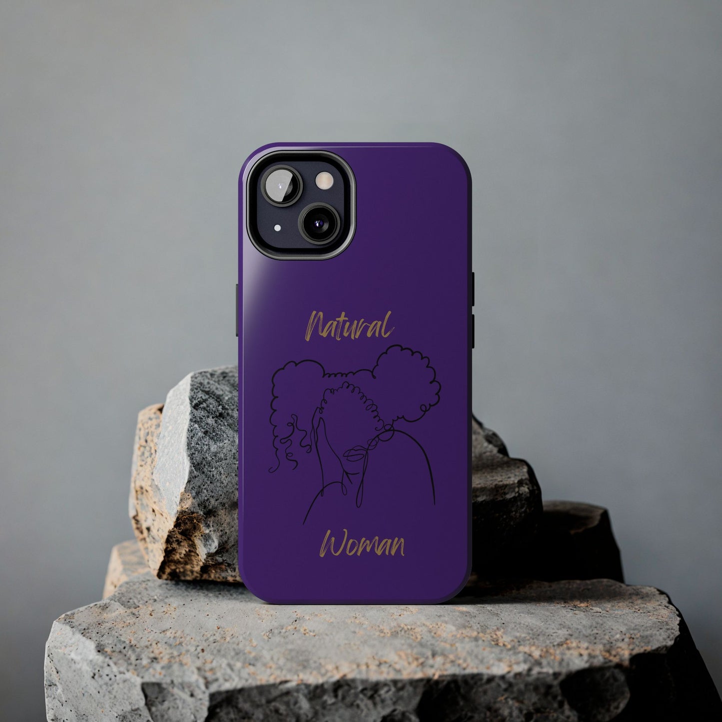 Natural Woman Twin Puffs (BL)Tough Phone Cases PURPLE