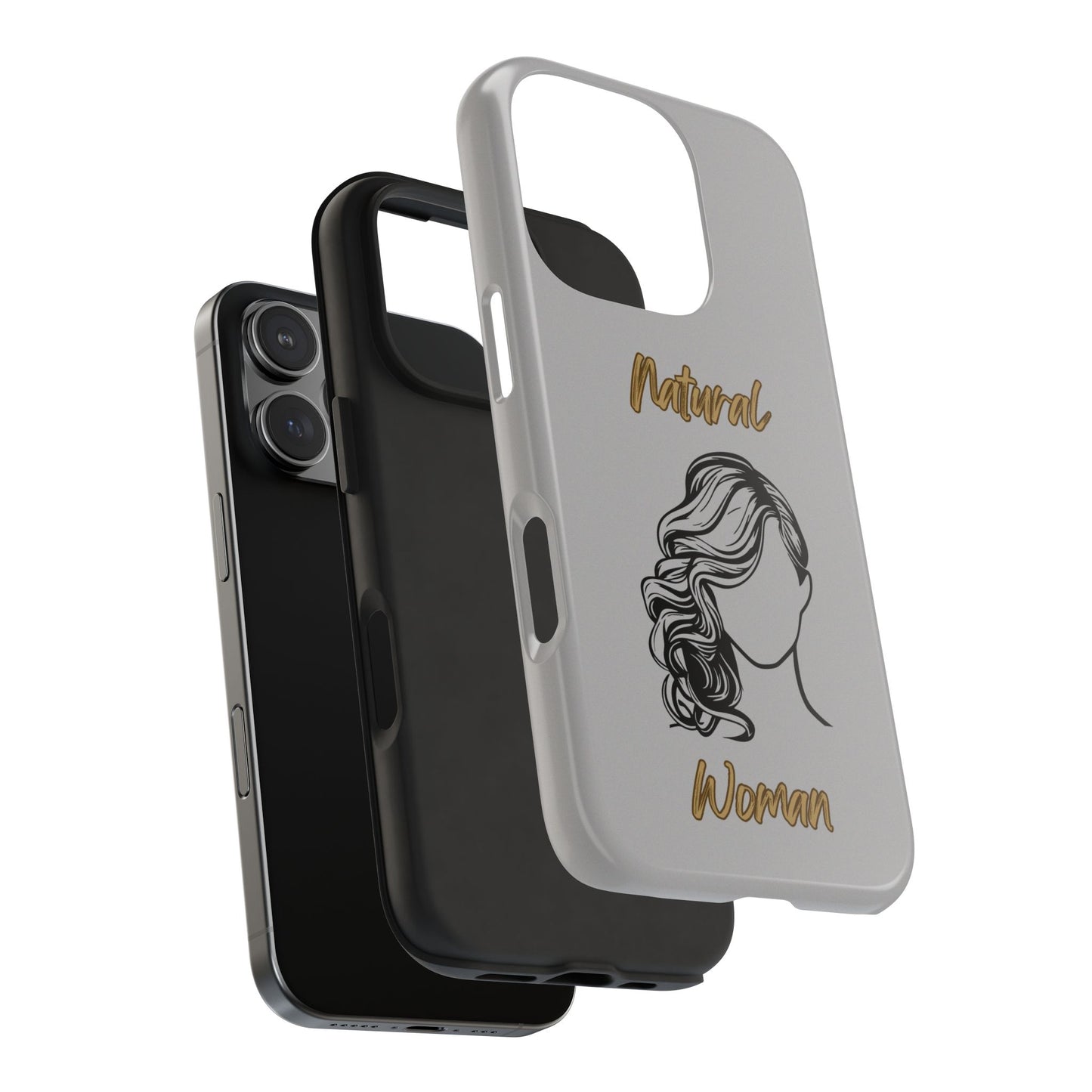 Natural Woman Long Curl (BL)Tough Phone Cases LIGHT GREY
