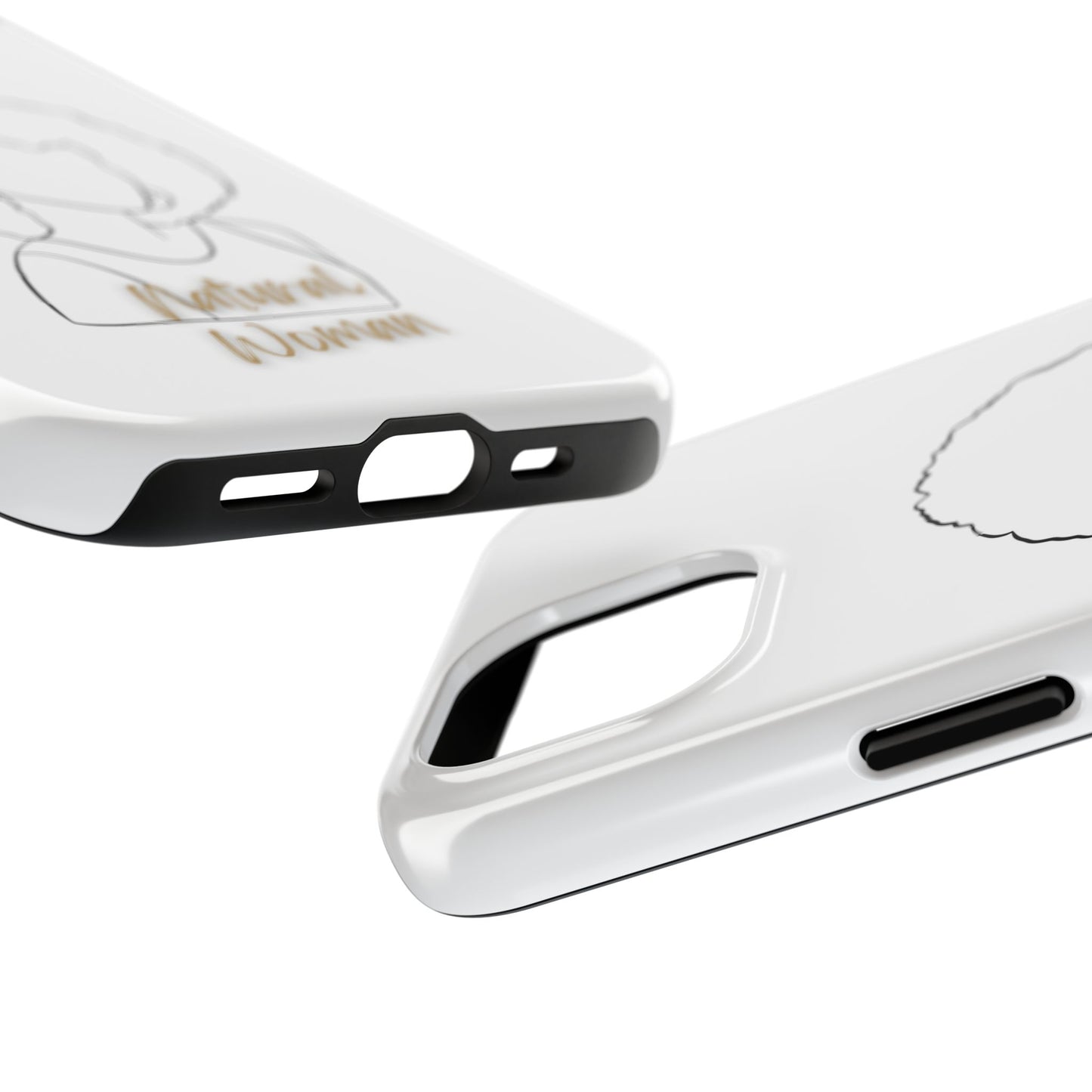 Natural Woman Afro (BL) Tough Phone Case WHITE