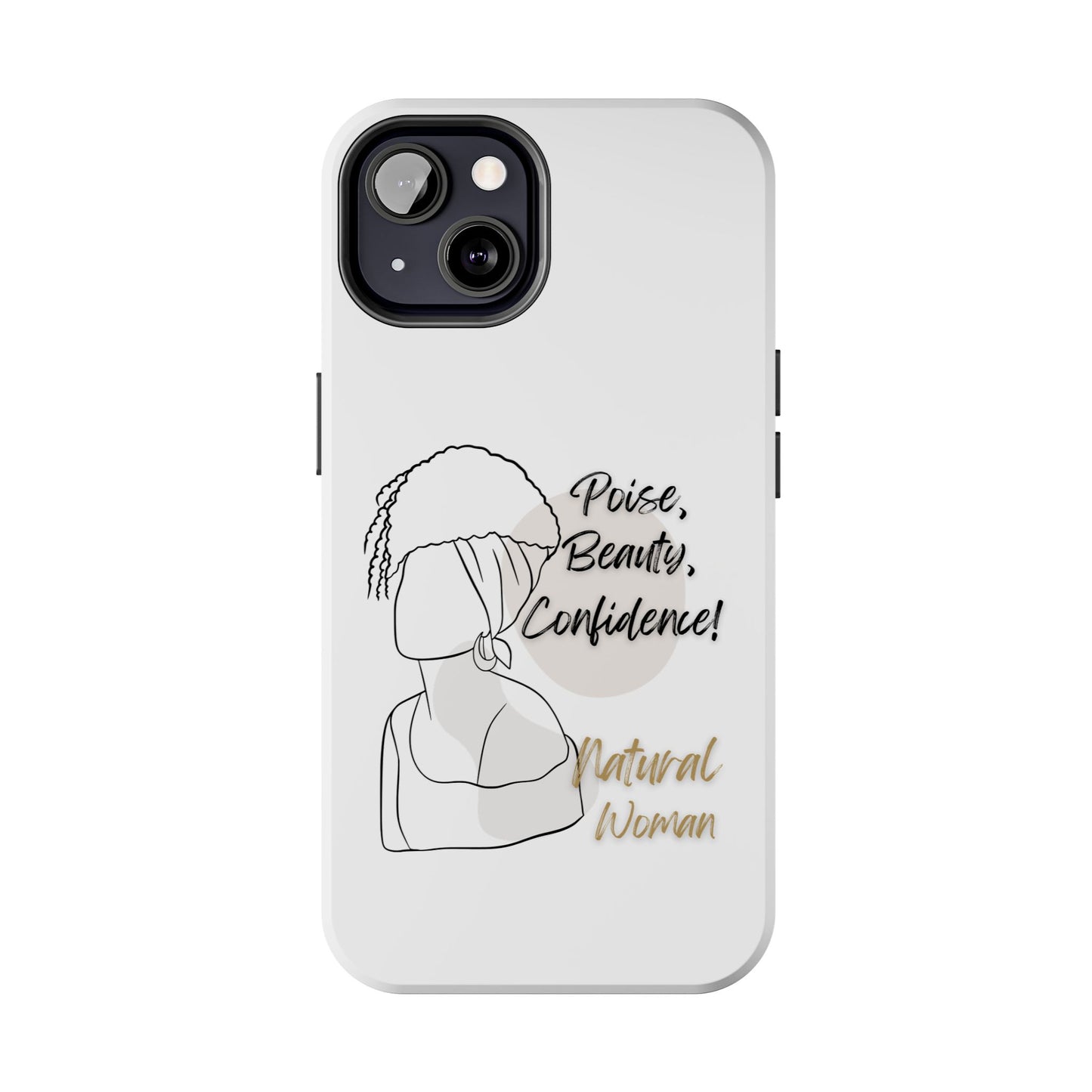 Natural woman Puff (BL)Tough Phone Cases WHITE
