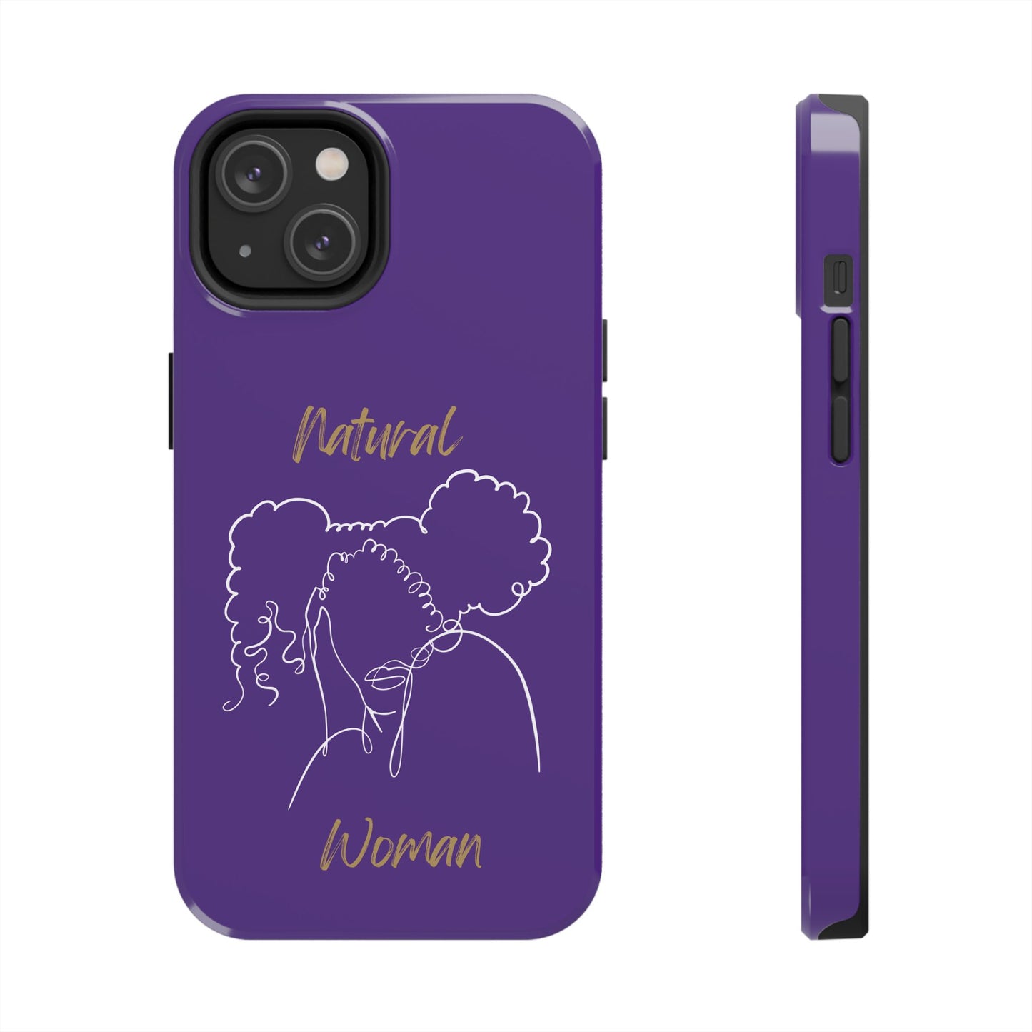 Natural Woman Twin Puffs (WL)Tough Phone Cases PURPLE