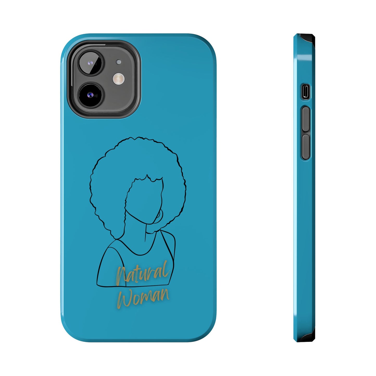 Natural Woman Afro (BL) Tough Phone Case TURQUOISE