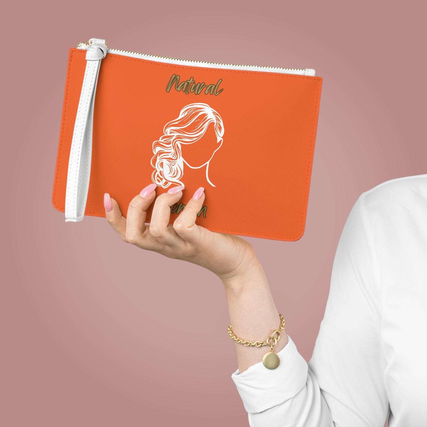 Natural Woman Long Curl (WL) Clutch Bag ORANGE