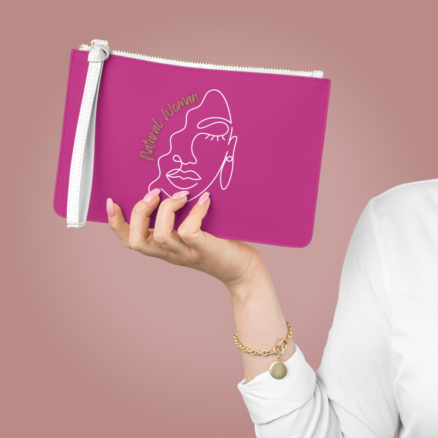 Natural Woman Half Face (WL) Clutch Bag PINK