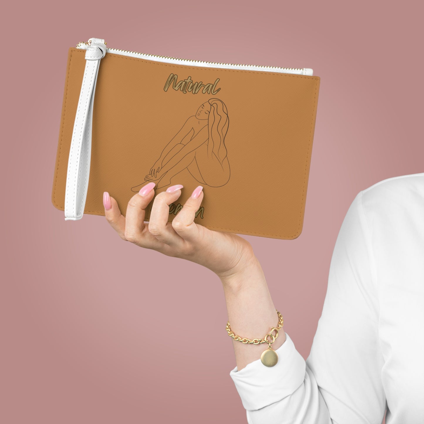 Natural Woman Beauty (BL) Clutch Bag LIGHT BROWN