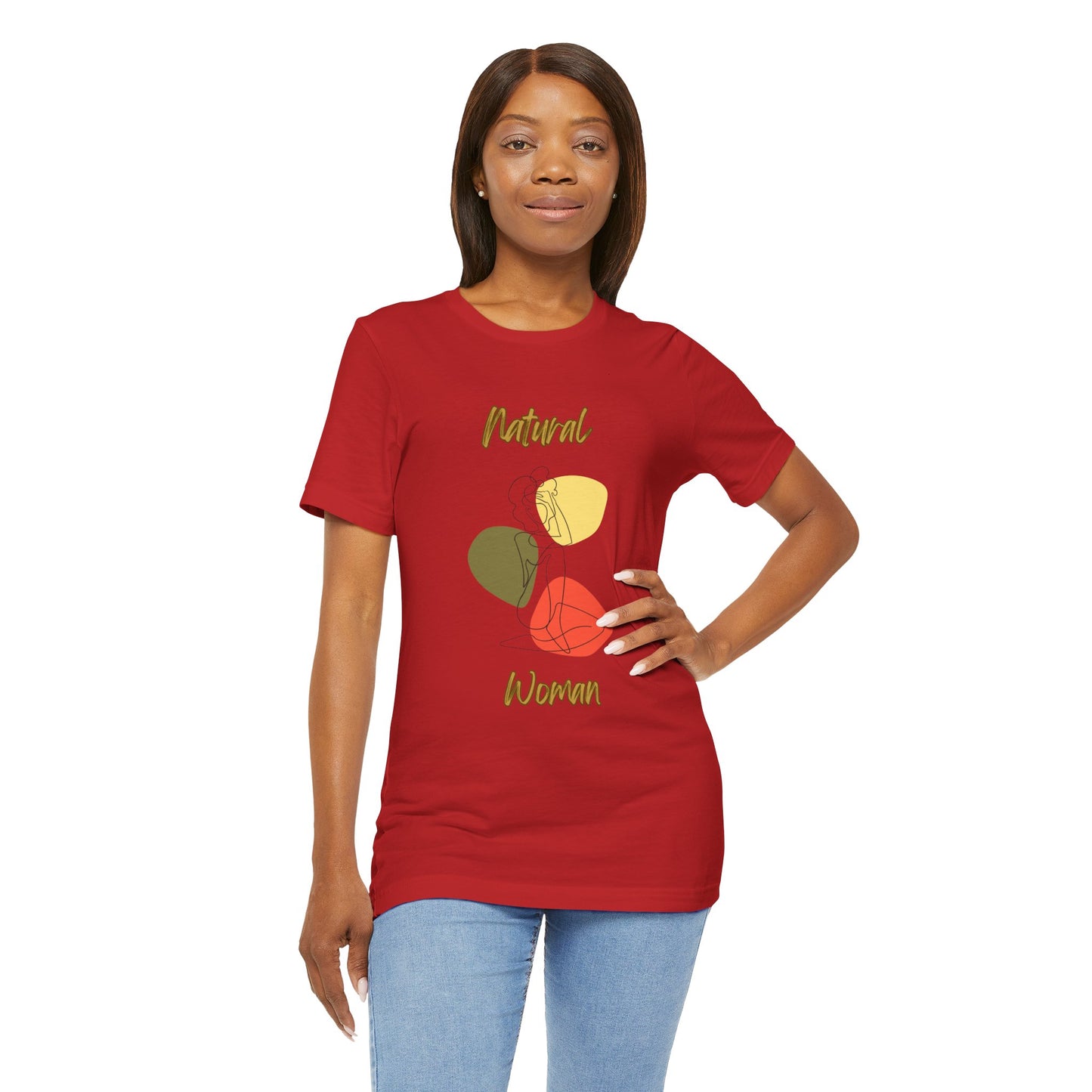Natural Woman Colorful Pose (BL) Short Sleeve T-Shirt