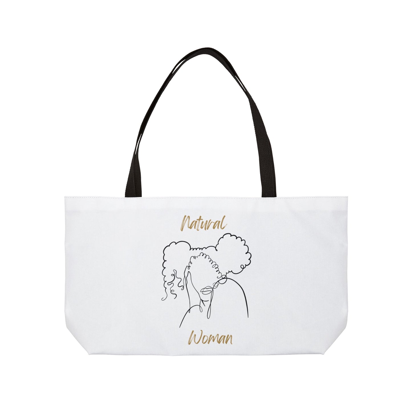 Natural Woman Twin Puffs (BL) Weekender Tote Bag WHITE