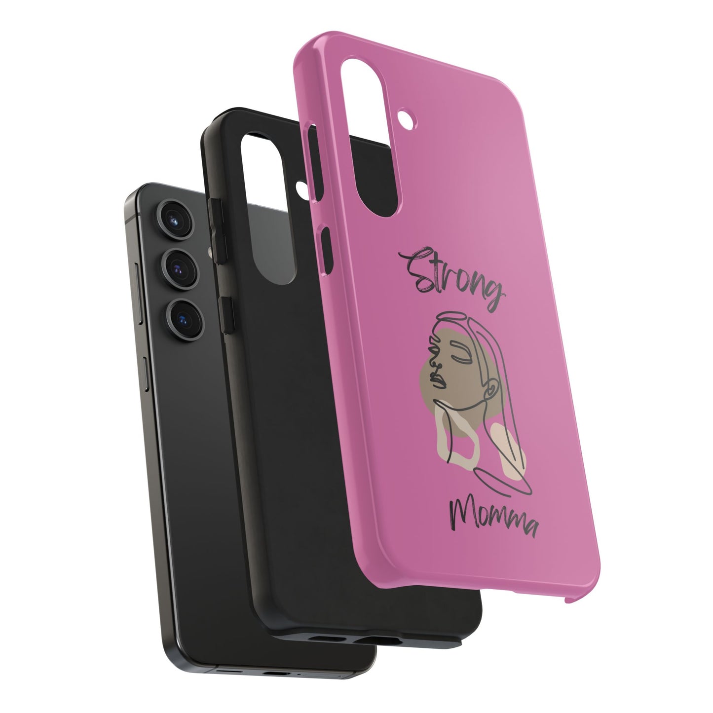 STRONG MOMMA Samsung Galaxy Tough Phone Cases (BL) Light Pink