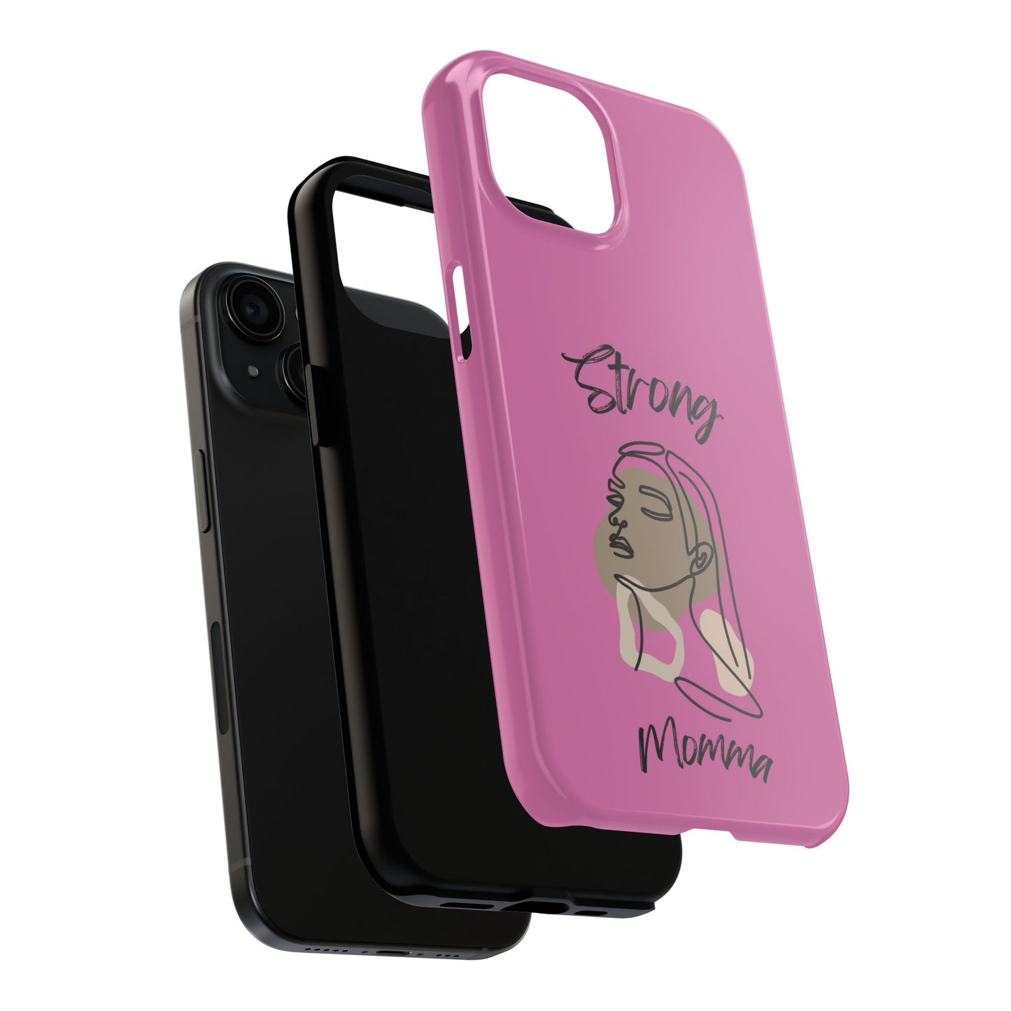 STRONG MOMMA Samsung Galaxy Tough Phone Cases (BL) Light Pink