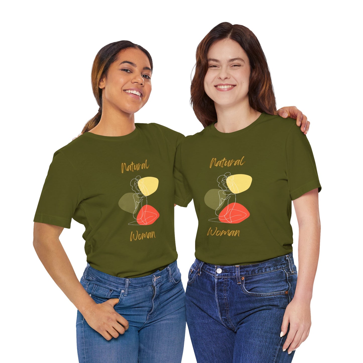 Natural Woman Colorful Pose (WL) Short Sleeve T-Shirt