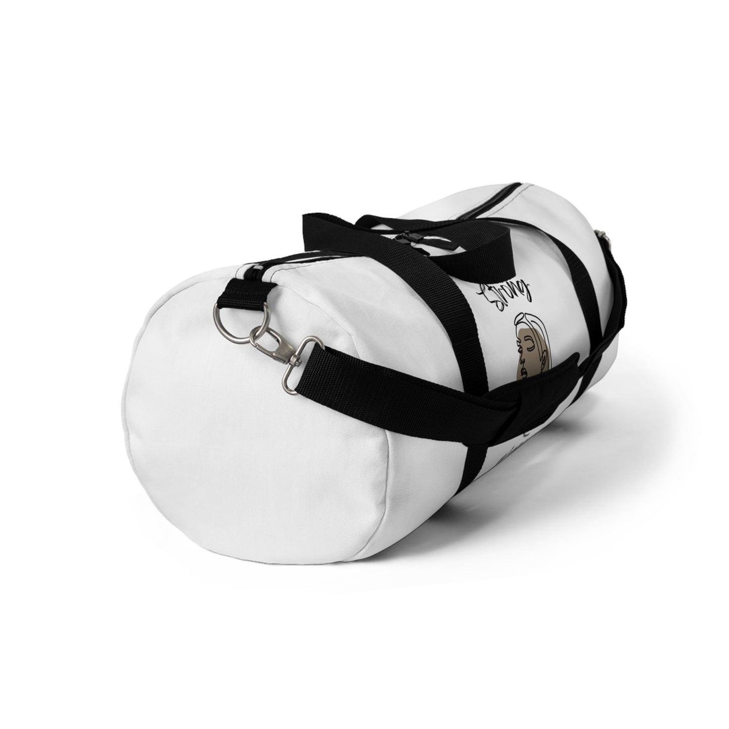 Strong Momma (BL) Duffel Bag WHITE