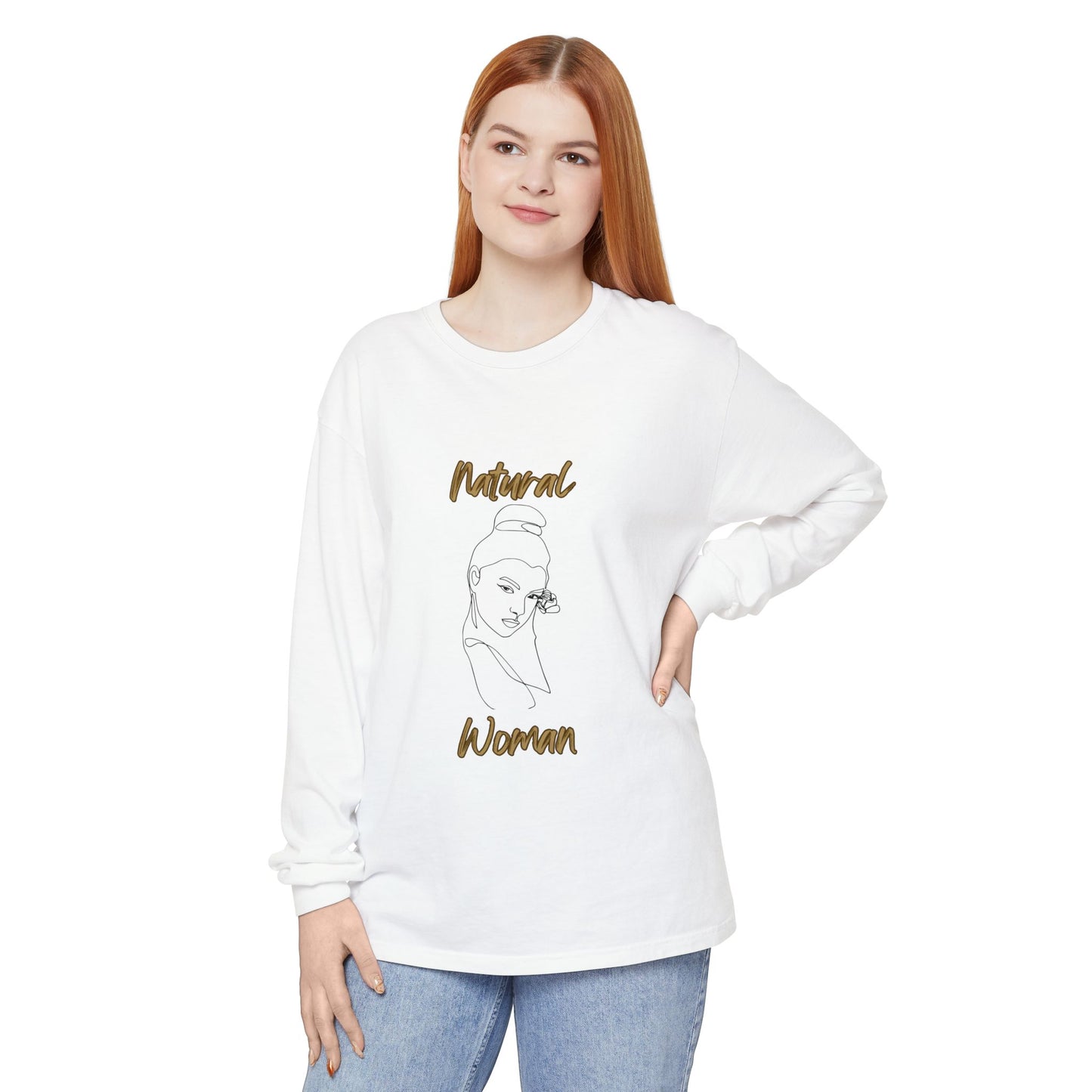 Natural Woman Sassy Bun (BL) Long Sleeve T-Shirt