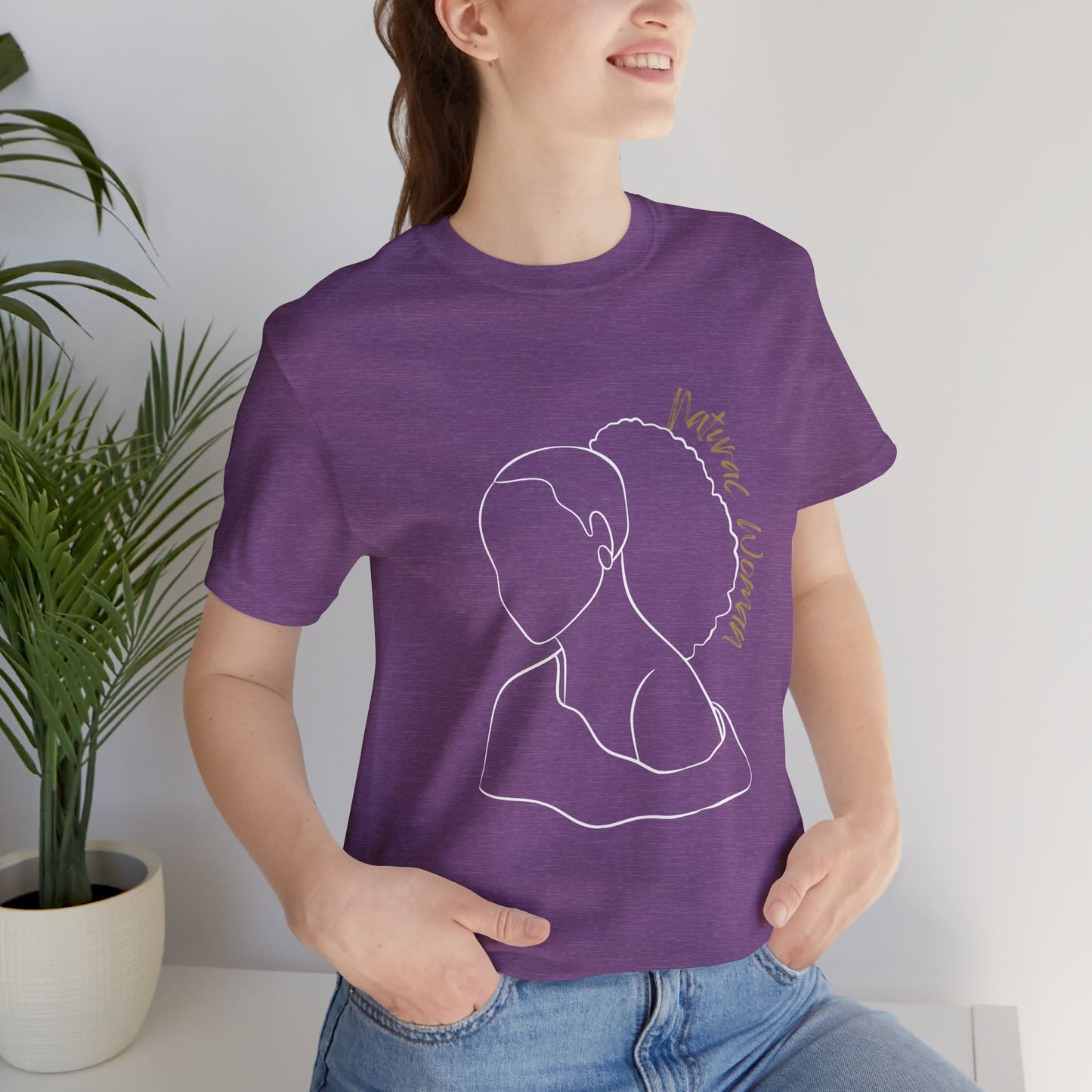 Natural Woman Behind Head Puff (WL) Short Sleeve T-Shirt