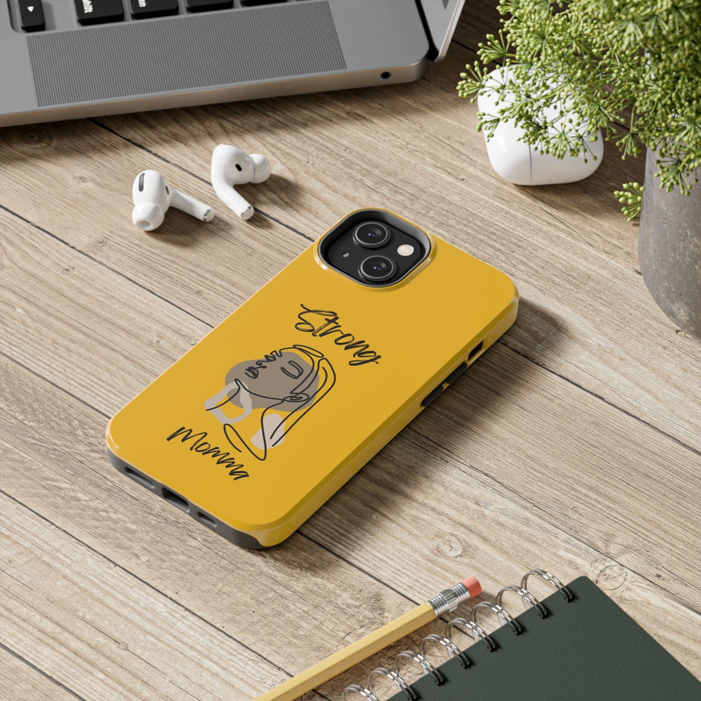 STRONG MOMMA Samsung Galaxy Tough Phone Cases (BL) Yellow