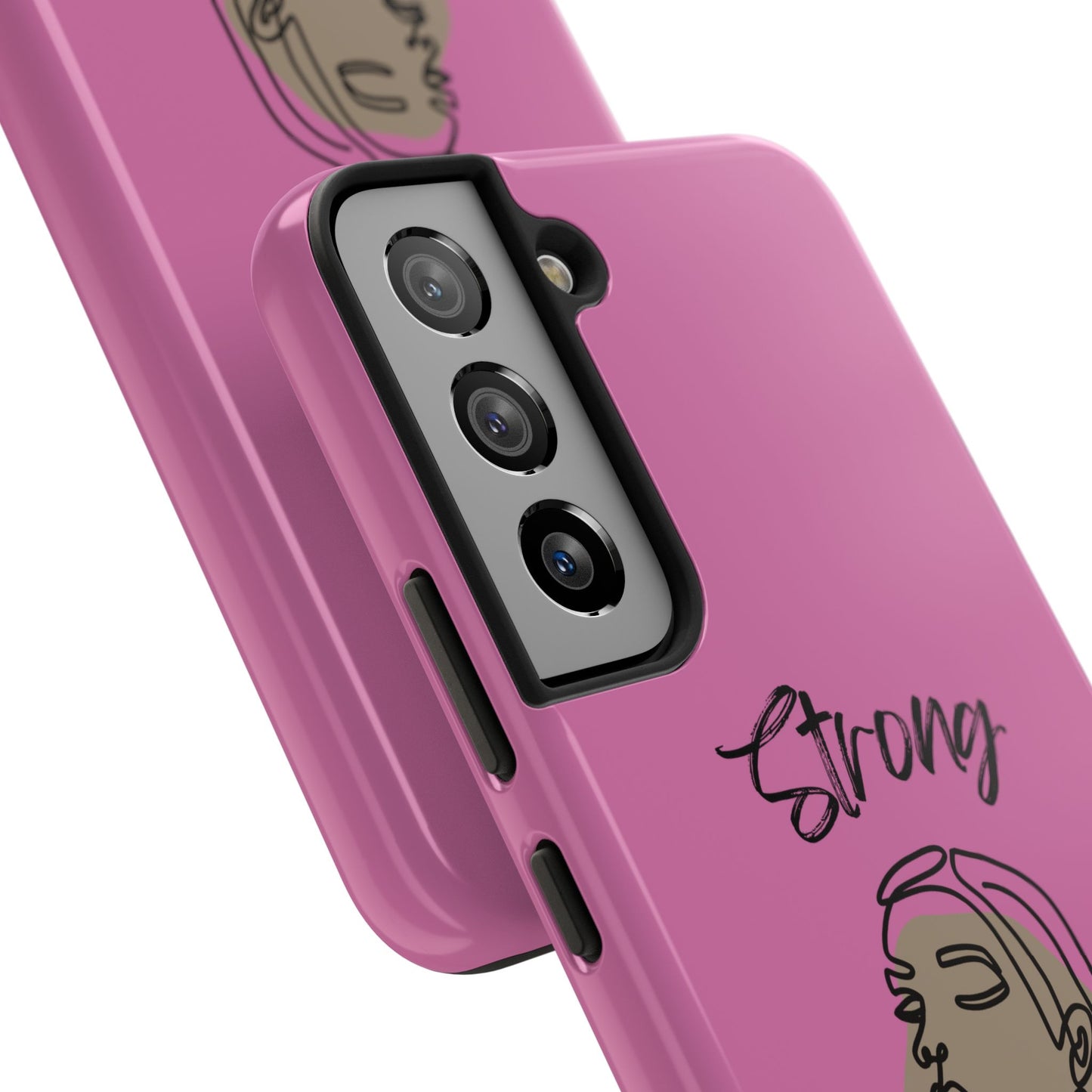STRONG MOMMA Samsung Galaxy Tough Phone Cases (BL) Light Pink