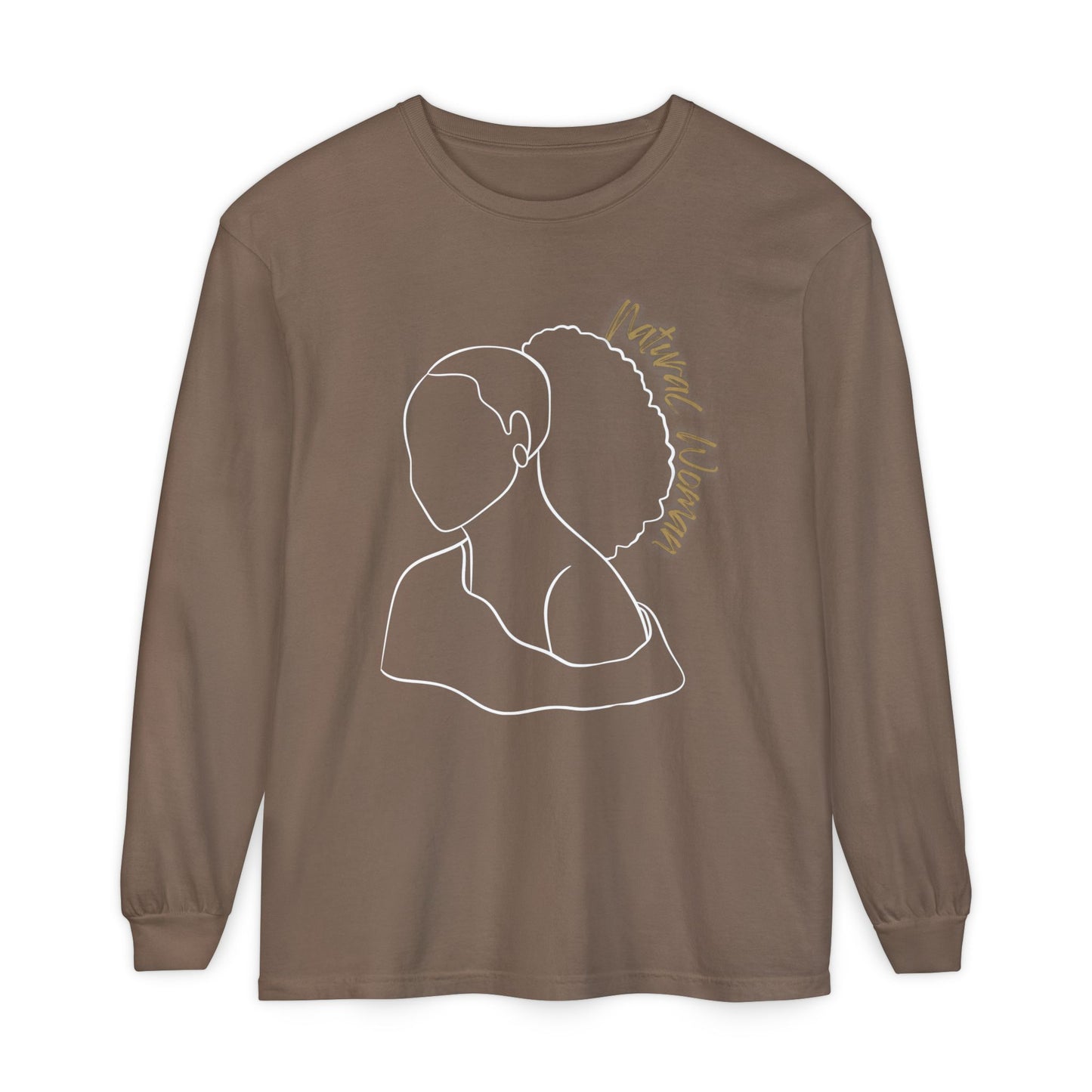 Natural Woman Behind Head Puff (WL) Long Sleeve T-Shirt
