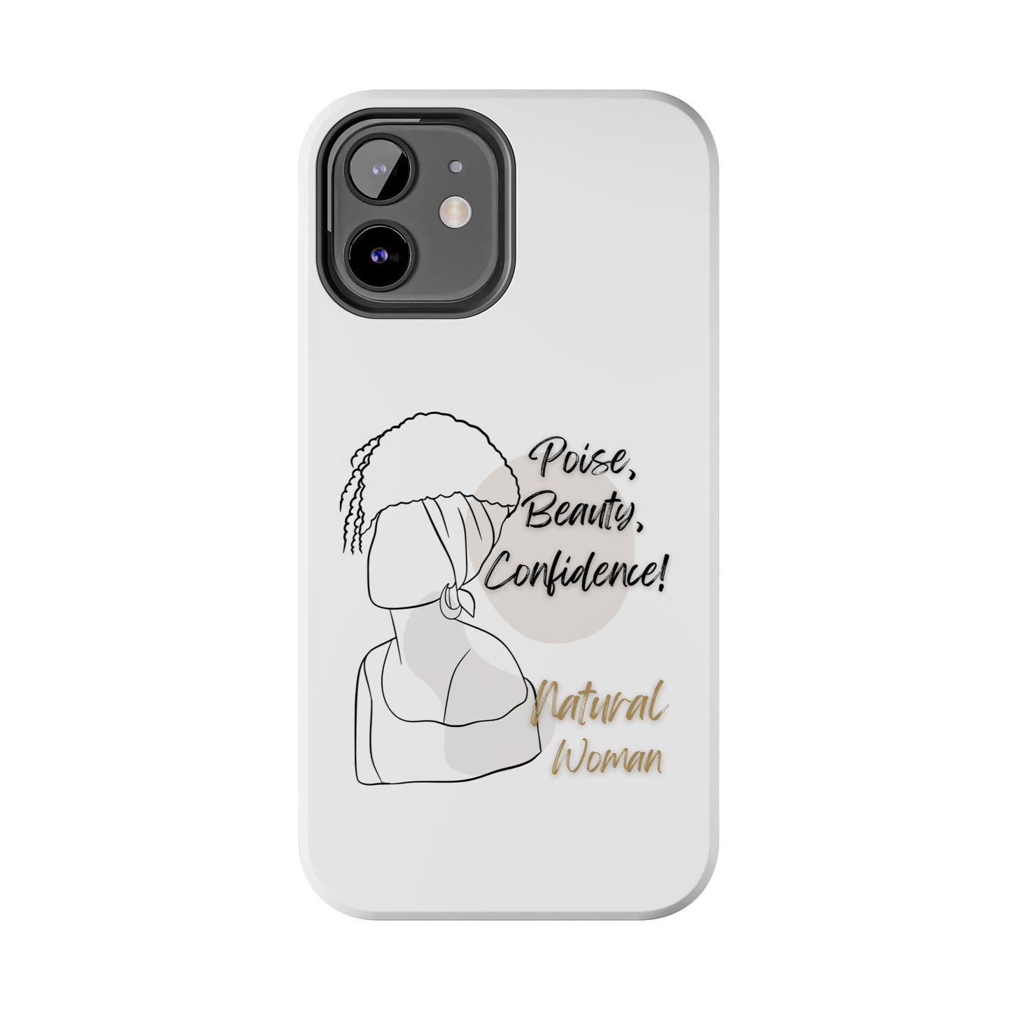 Natural woman Puff (BL)Tough Phone Cases WHITE
