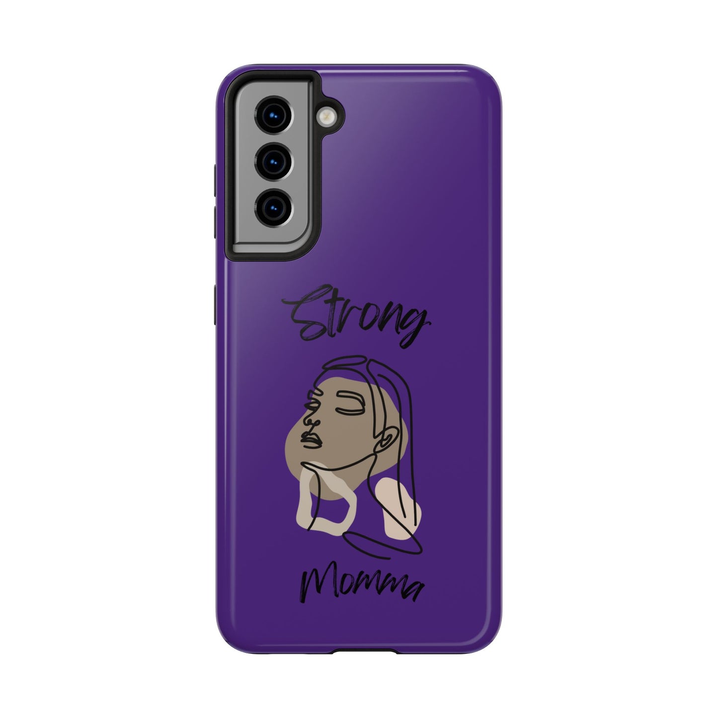 STRONG MOMMA Samsung Galaxy Tough Phone Cases (BL) Purple