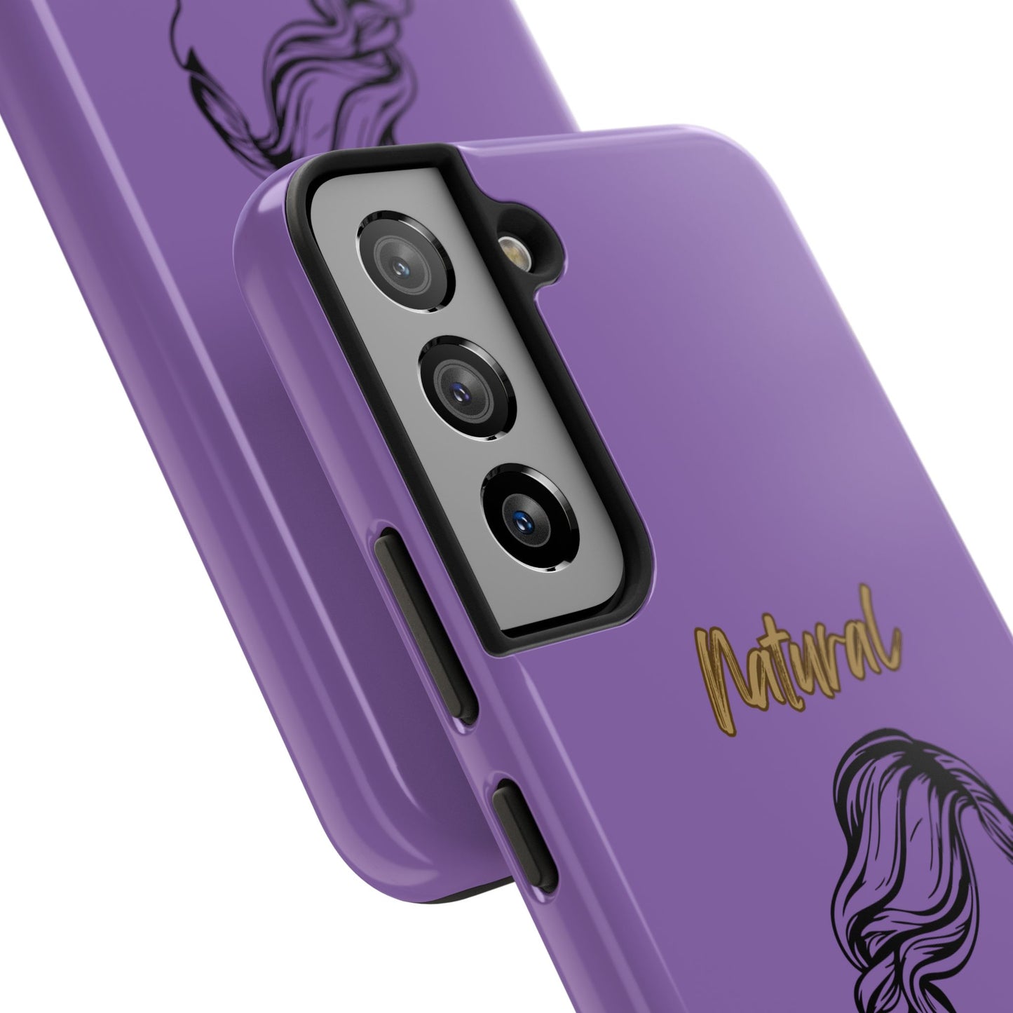 Natural Woman Long Curl (BL)Tough Phone Cases LIGHT PURPLE