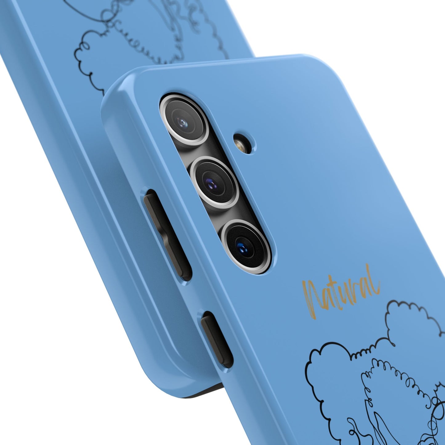 Natural Woman Twin Puffs (BL)Tough Phone Cases LIGHT BLUE