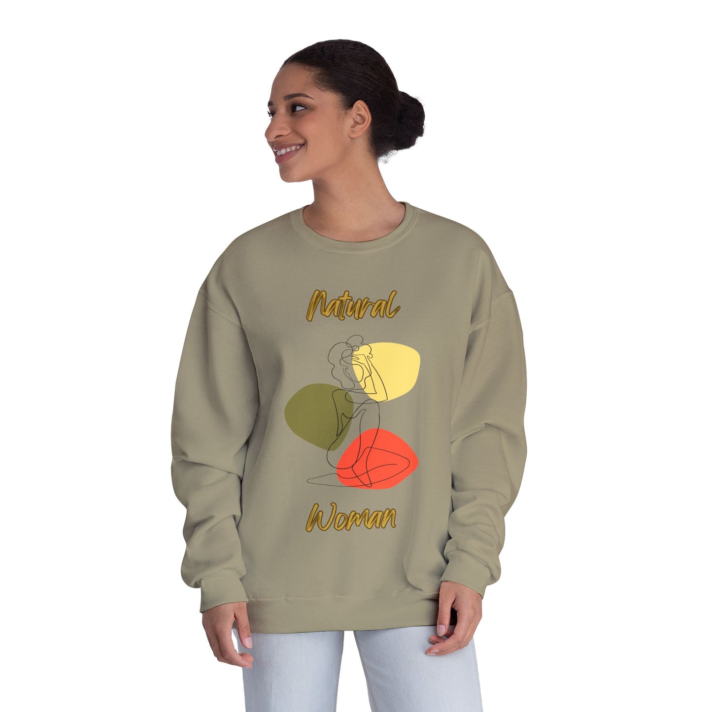 Natural Woman Colorful Pose (BL) Crewneck Sweatshirt