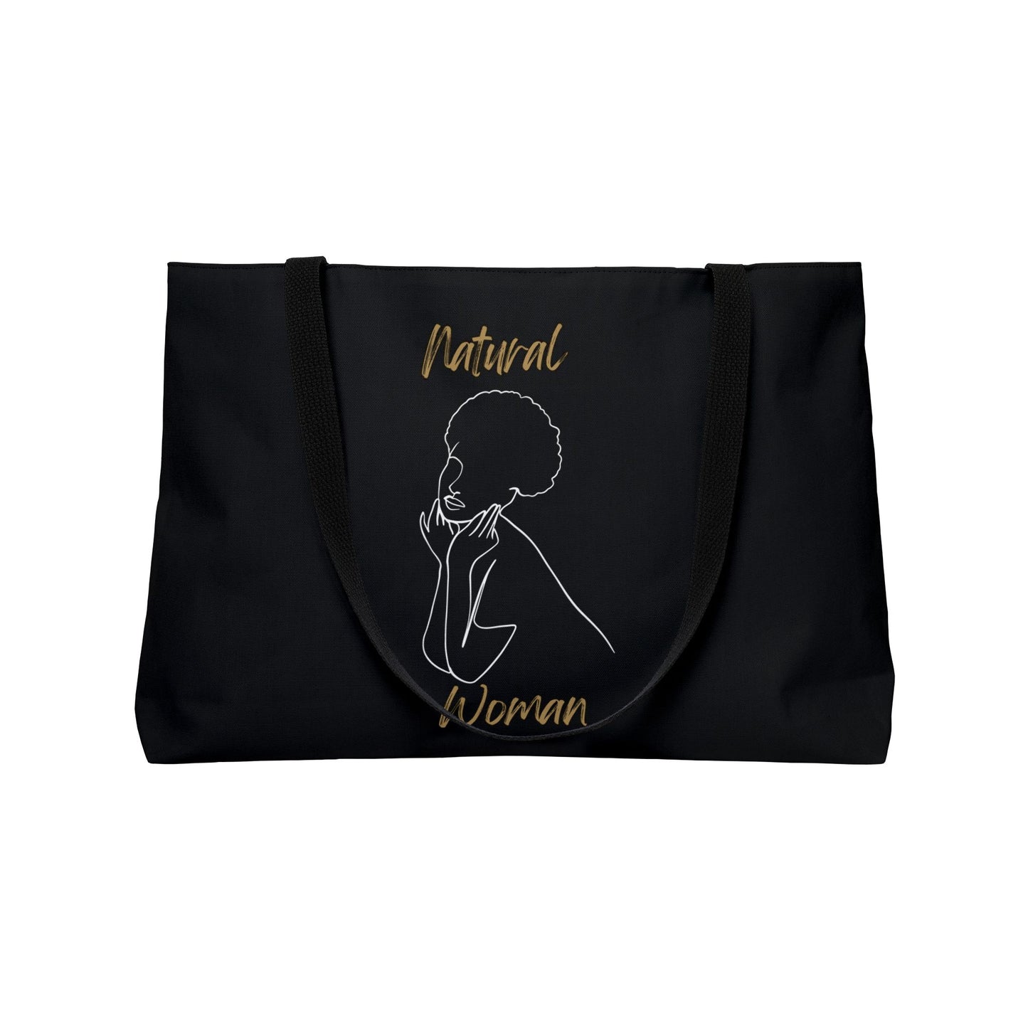 Natural Woman Cute Afro (WL) Weekender Tote Bag BLACK