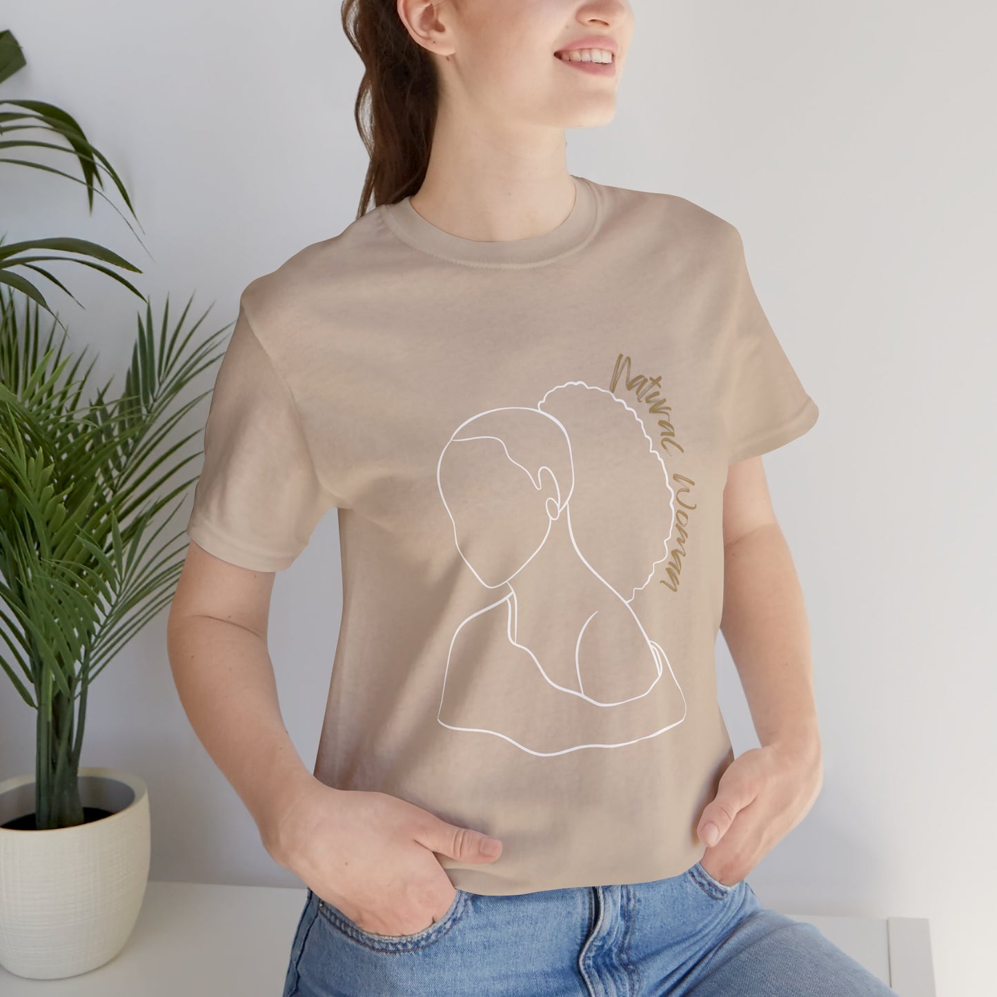 Natural Woman Behind Head Puff (WL) Short Sleeve T-Shirt