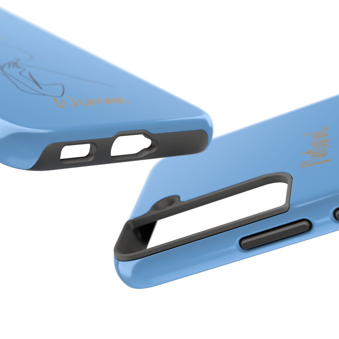 Natural Woman Cute Afro (BL)Tough Phone Cases LIGHT BLUE
