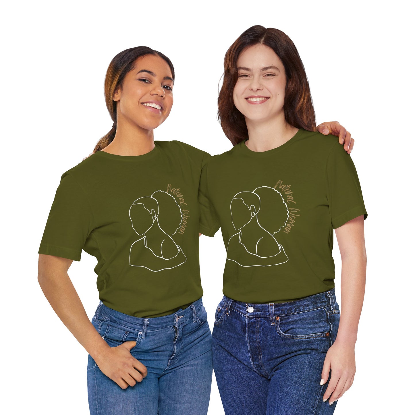 Natural Woman Behind Head Puff (WL) Short Sleeve T-Shirt