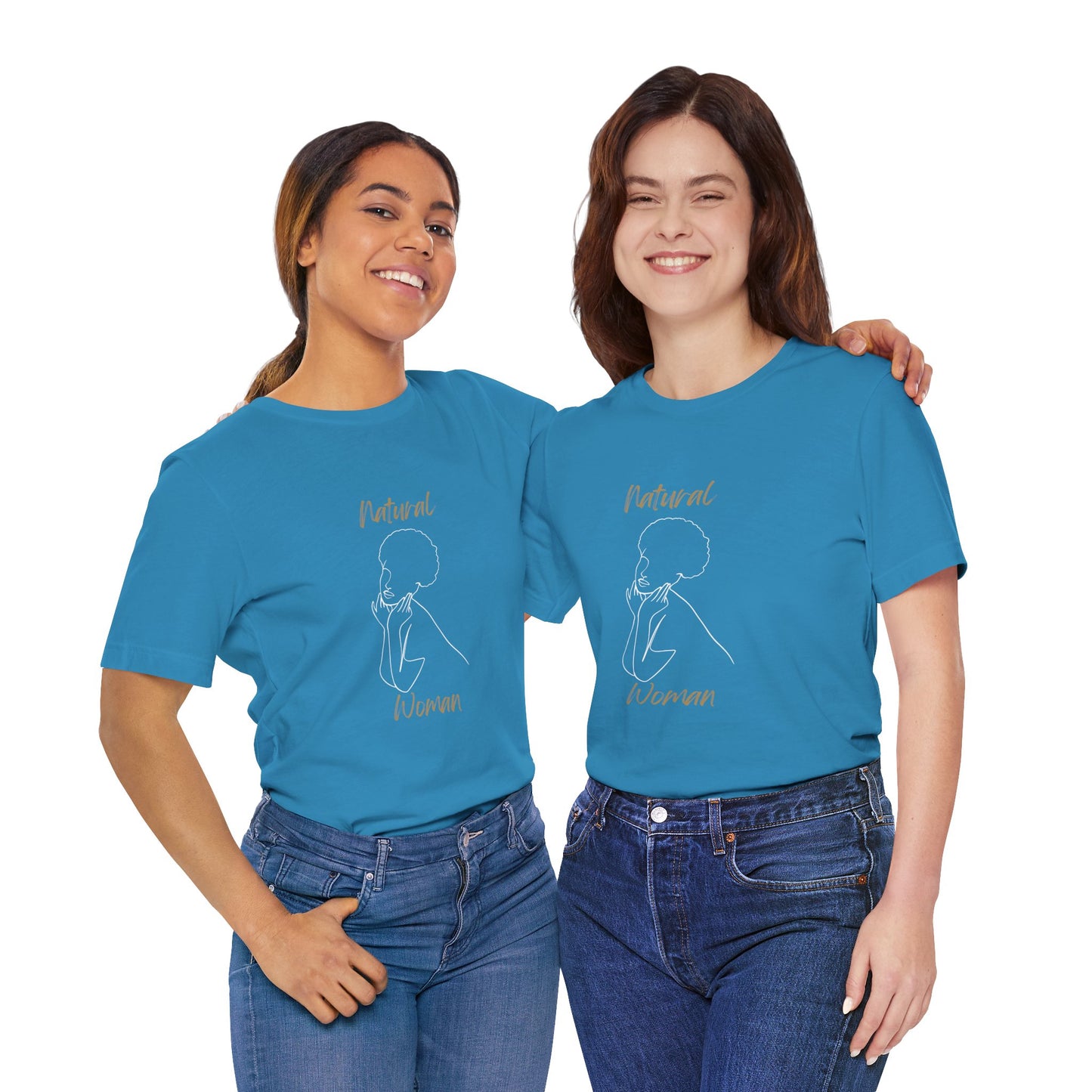 Natural Woman Cute Afro (WL) Short Sleeve T-Shirt