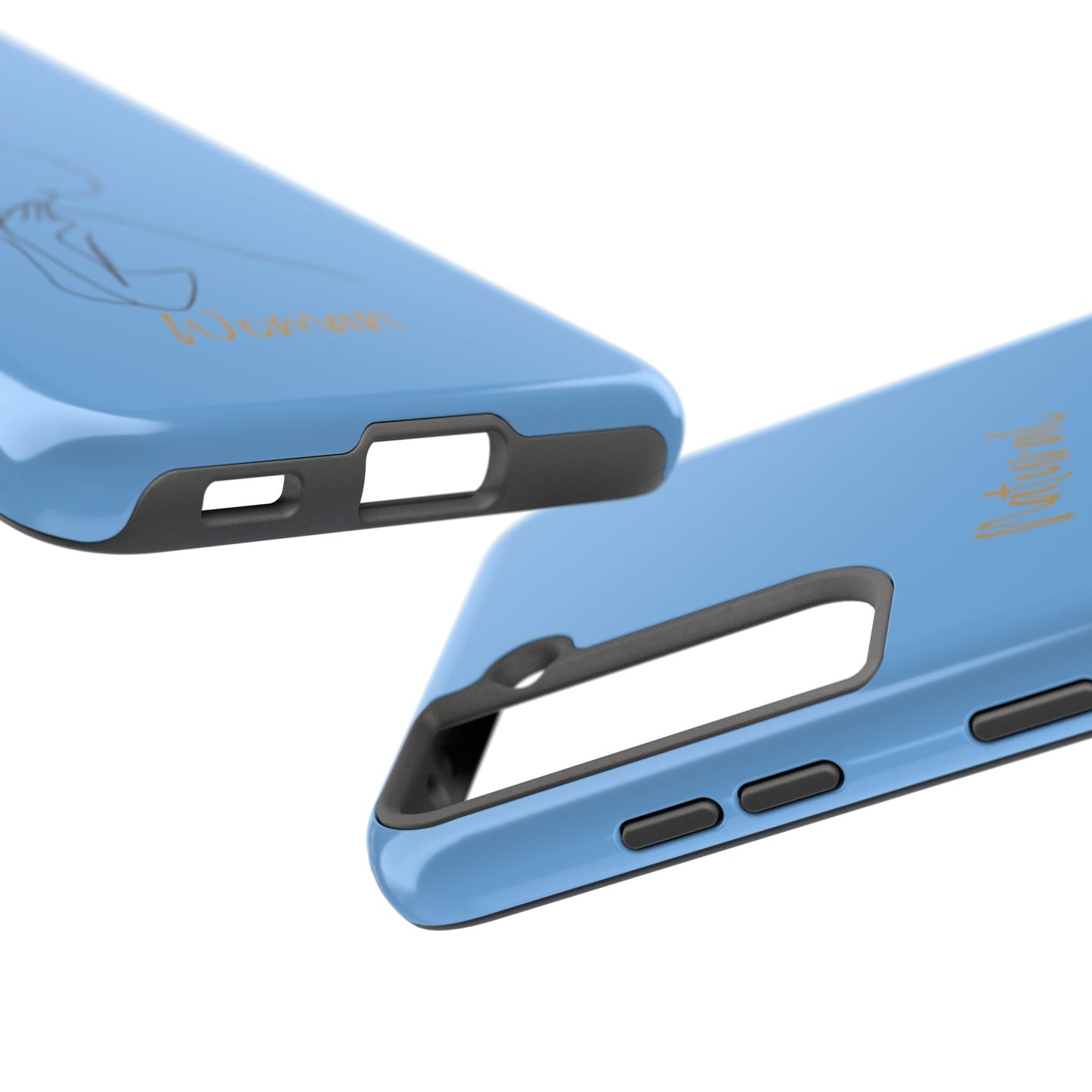 Natural Woman Cute Afro (BL)Tough Phone Cases LIGHT BLUE