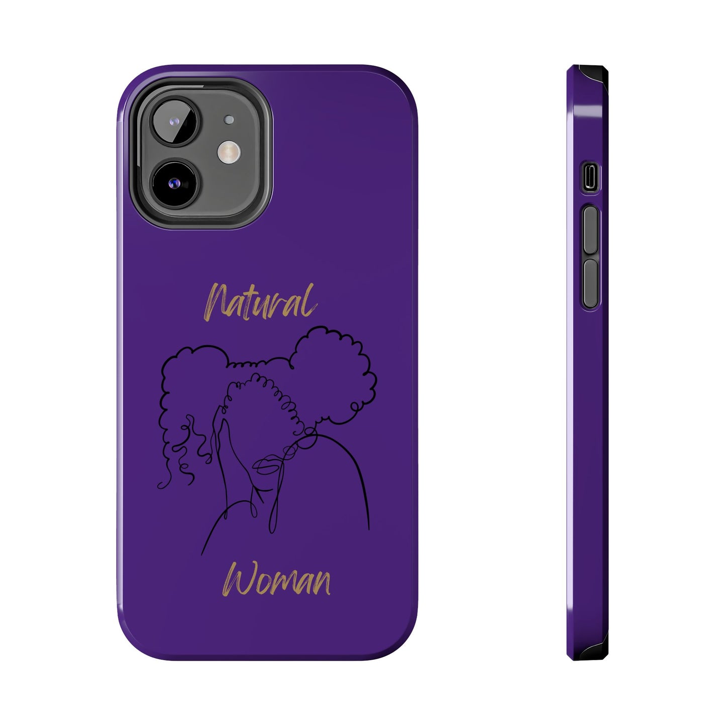 Natural Woman Twin Puffs (BL)Tough Phone Cases PURPLE